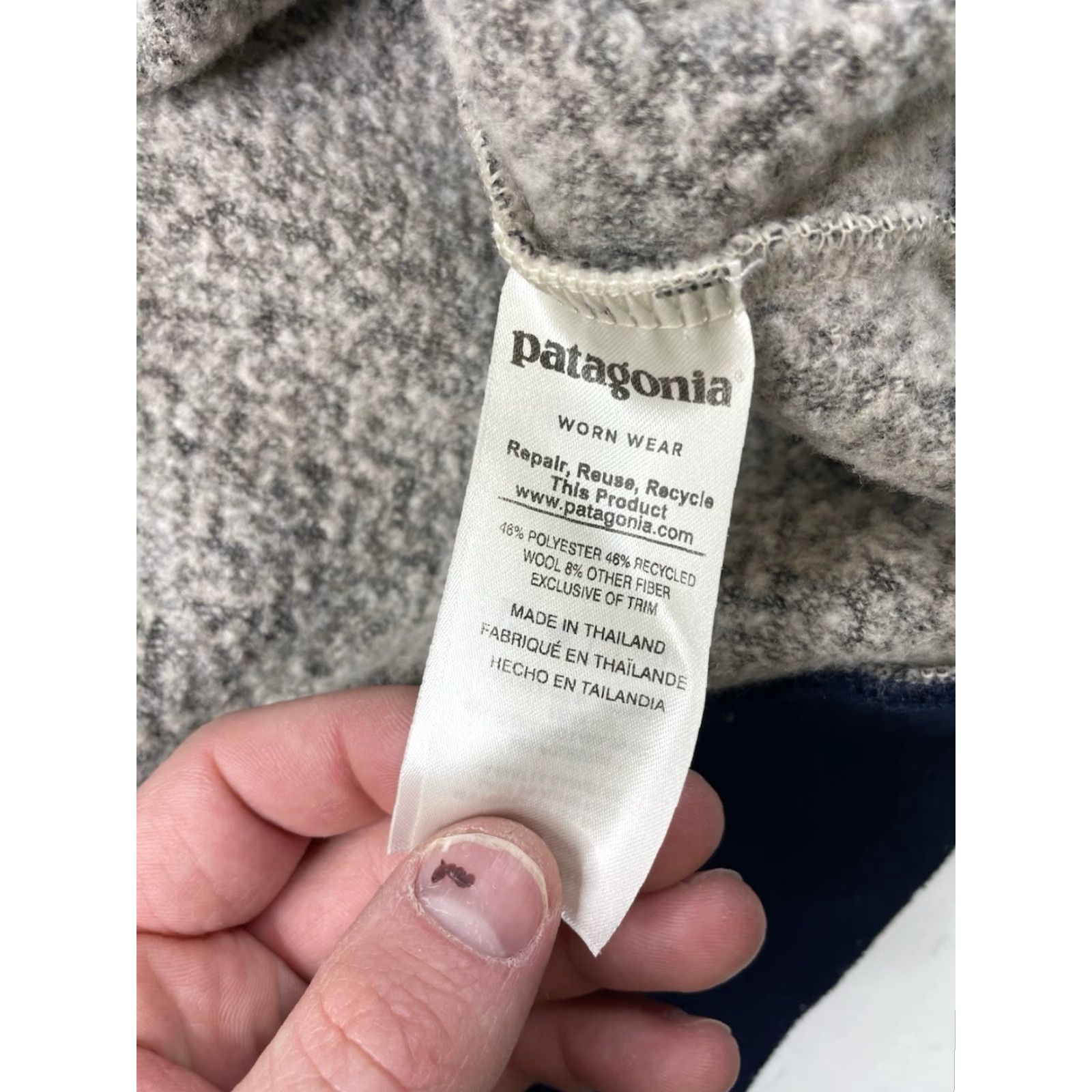 Patagonia Patagonia Womens Woolyester Oatmeal Fleece 1/4 Zip Jacket Medium Beige Wool Jacket Womens Regular M Size M / US 6-8 / IT 42-44 - 7 Thumbnail