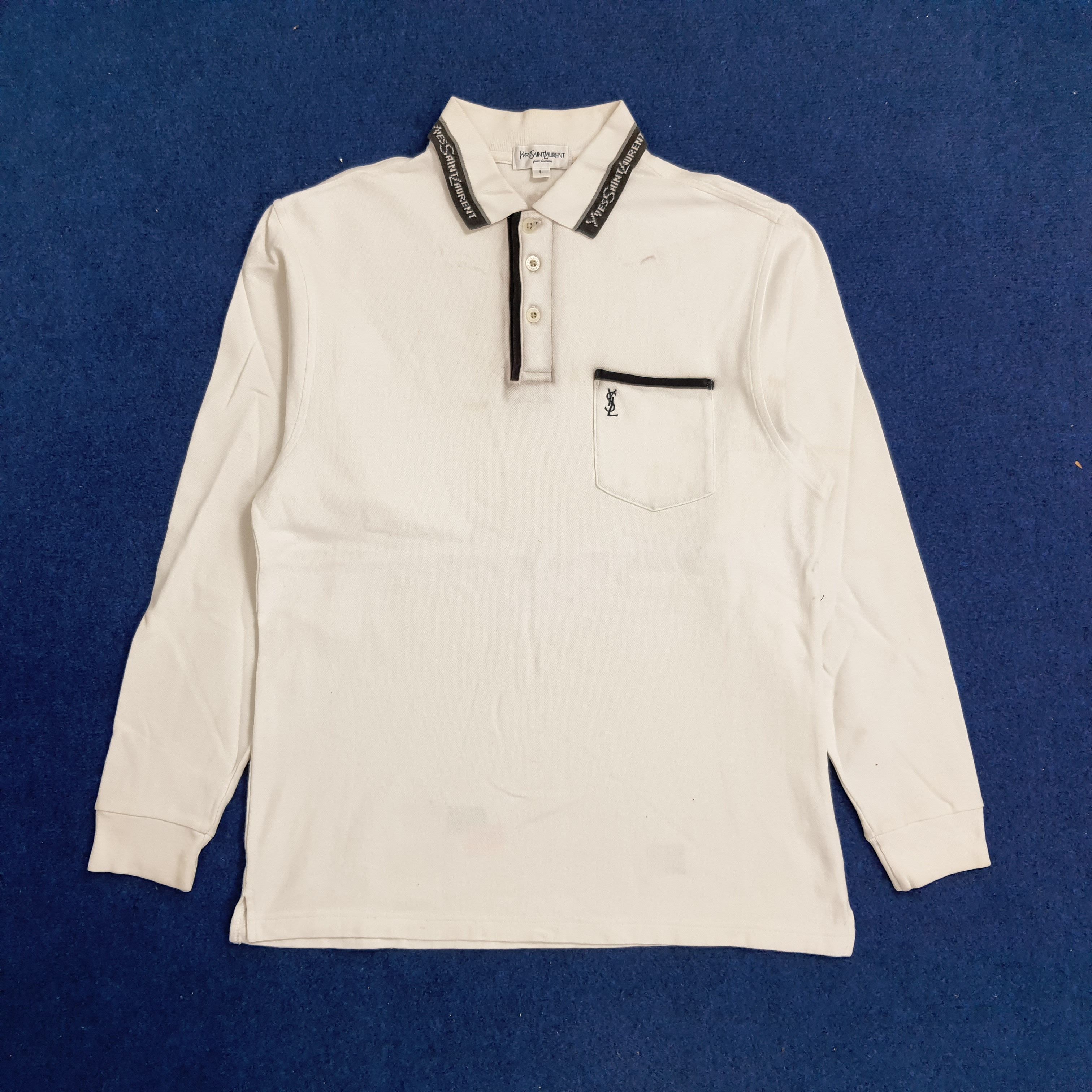 Yves Saint Laurent Long Sleeve Polo Shirt