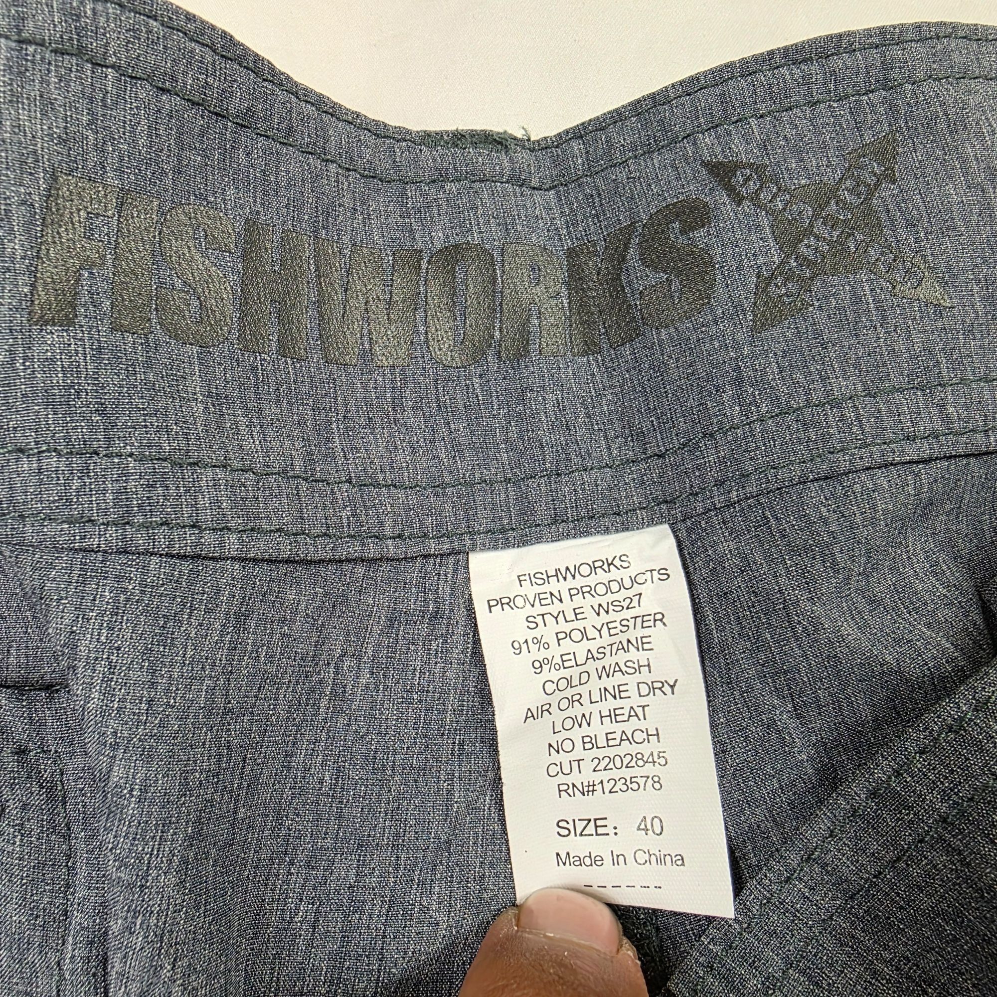 Other Fishworks QuatroStretch Mens Size 40 Gray Cargo Board Shorts Size US 40 / EU 56 - 4 Thumbnail