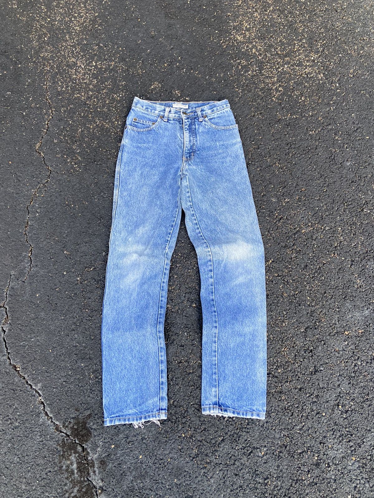 Guess Vintage 90’s Faded USA Made Guess Blue Jeans Unique Size US 26 / EU 42 - 3 Thumbnail
