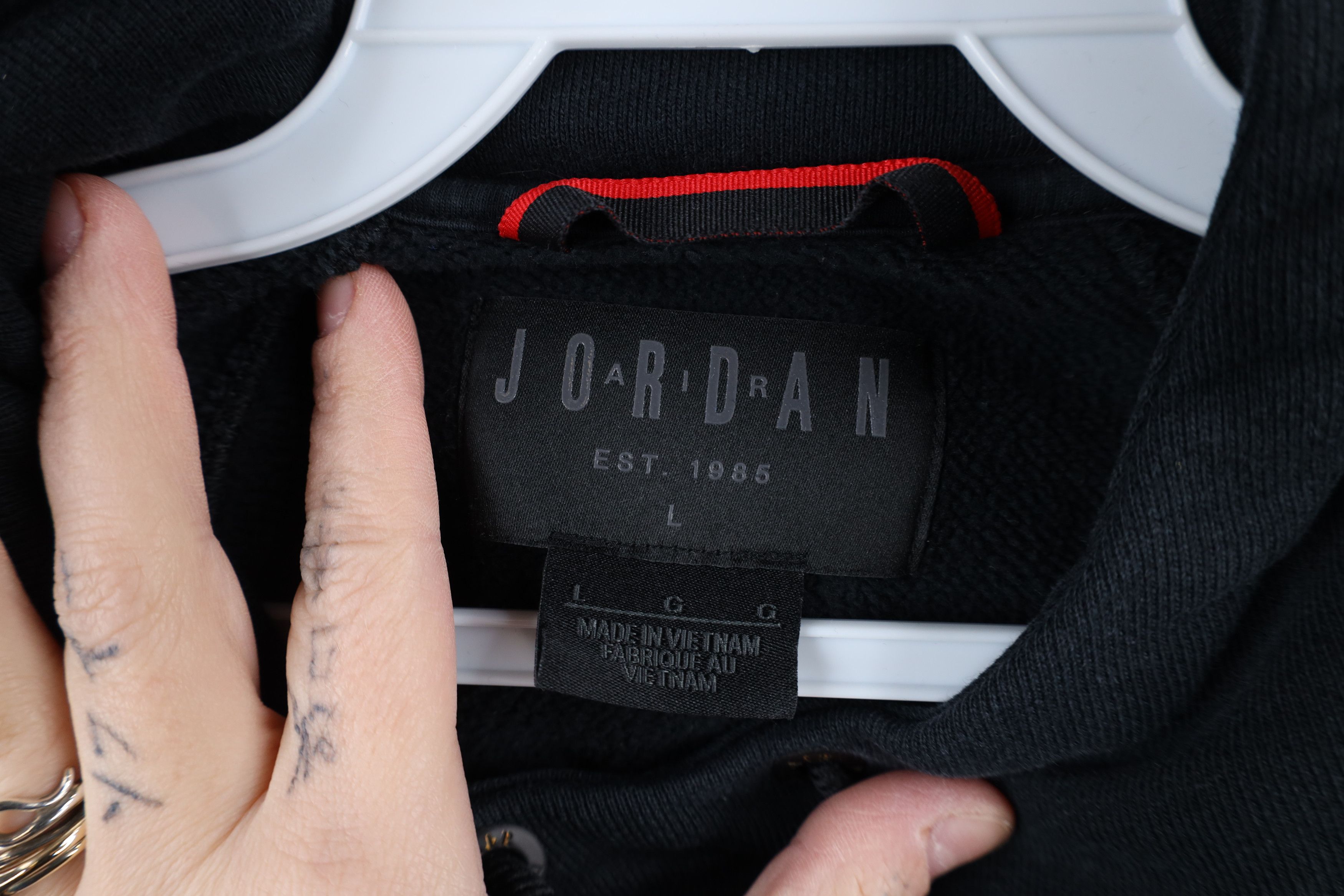 Nike × Vintage Nike Air Jordan Wings French Terry Hoodie Sweatshirt Black Size US L / EU 52-54 / 3 - 9 Thumbnail