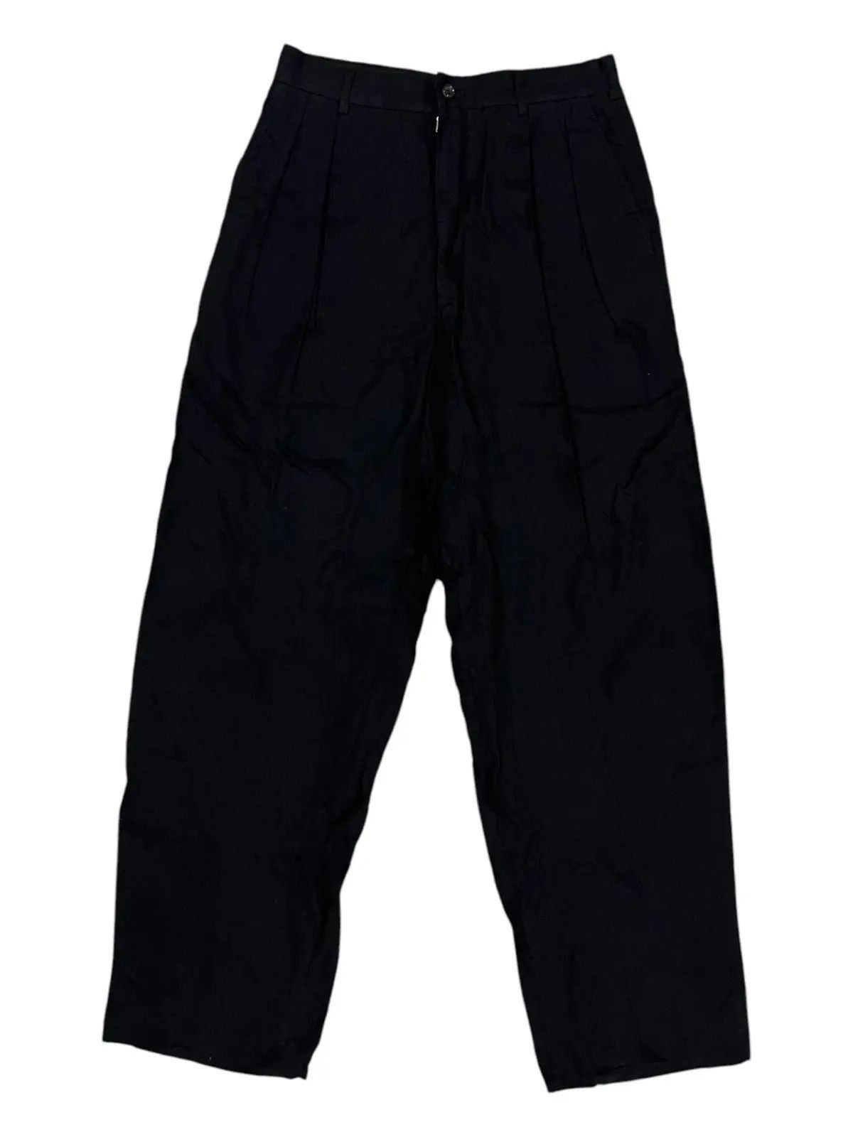 Comme des Garcons Homme Vintage 2000 Homme Linen Gabardine 🎈Minimal Trouser Pants Size US 26 / EU 42 - 2 Thumbnail