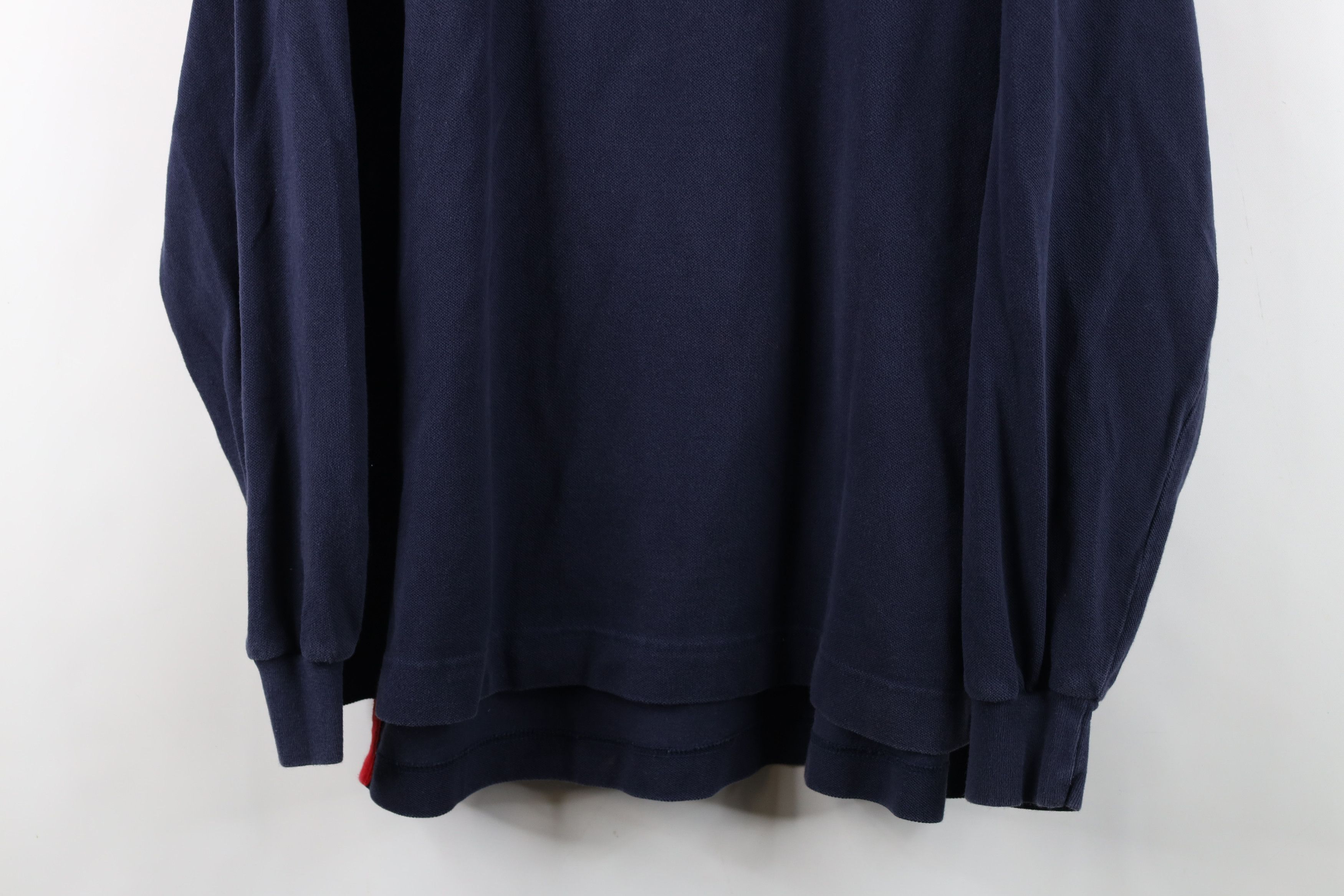 Nautica Vintage 90s Nautica Long Sleeve Rugby Polo Shirt Blue Size US L / EU 52-54 / 3 - 3 Thumbnail