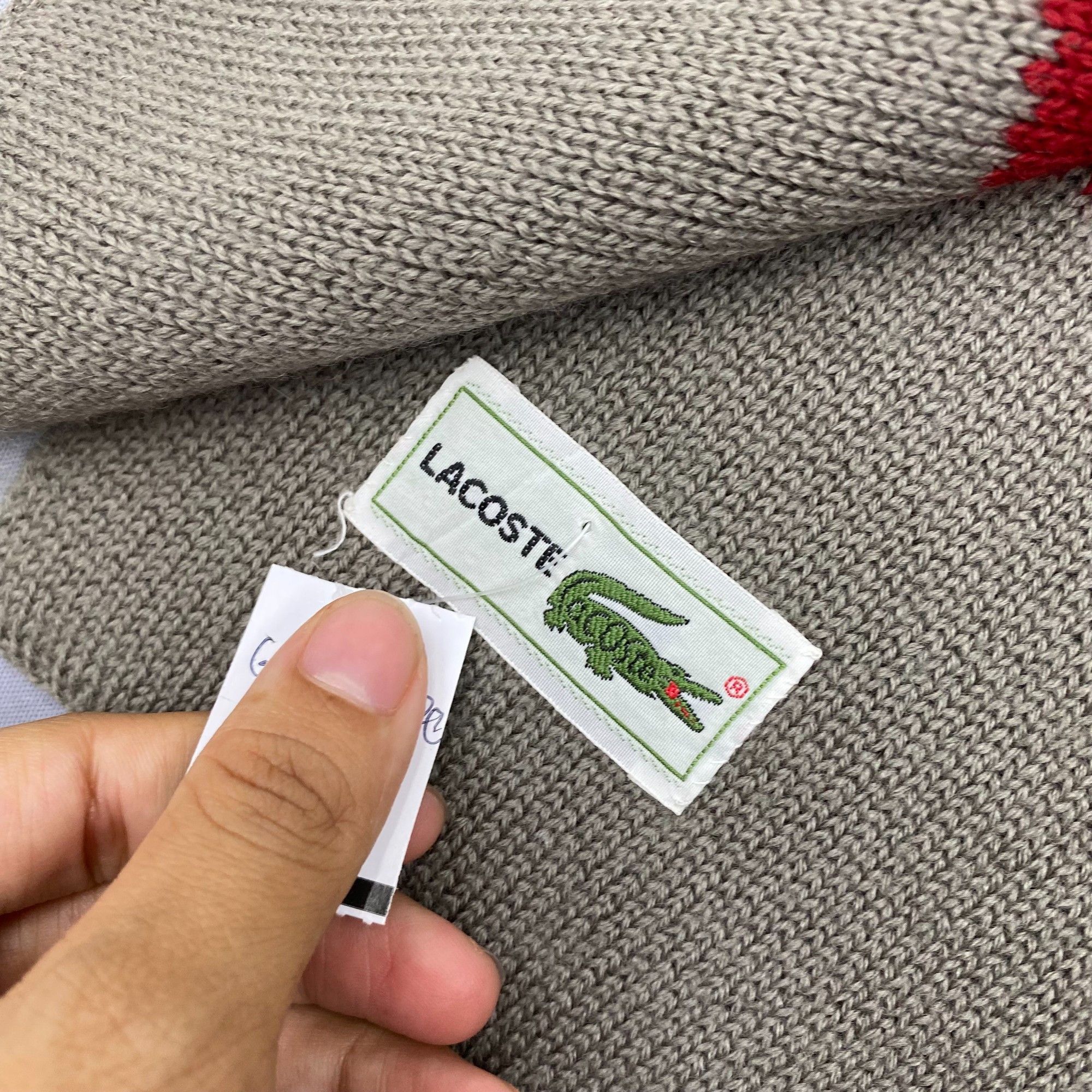 Lacoste Vintage Lacoste Scarf Muffler Wool Ribbed Knit Scarves Size ONE SIZE - 5 Thumbnail