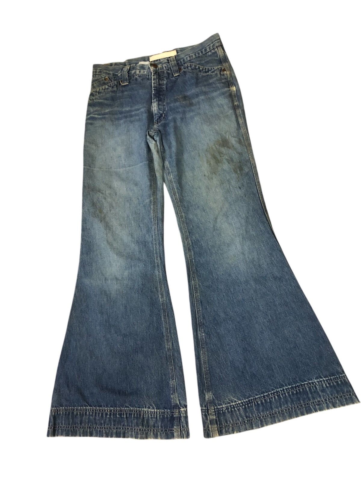 If Six Was Nine × Japanese Brand × Le Grande Bleu (L.G.B.) GX T-Bag style Bell Bottom Flare Denim Pants Size US 30 / EU 46 - 1 Thumbnail