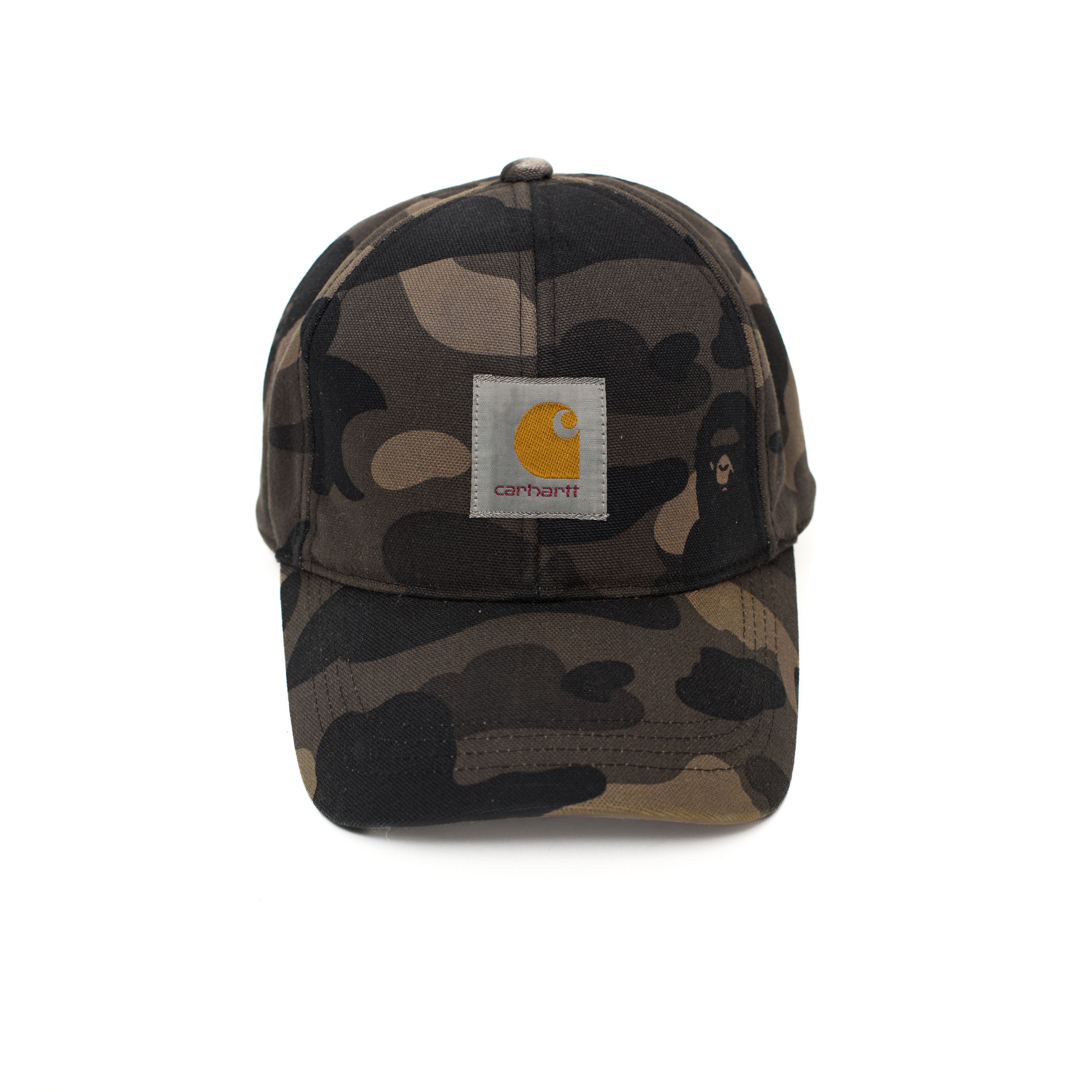Bape × Carhartt Bape Carhartt Black Camo Hat 2006 Size ONE SIZE - 1 Thumbnail