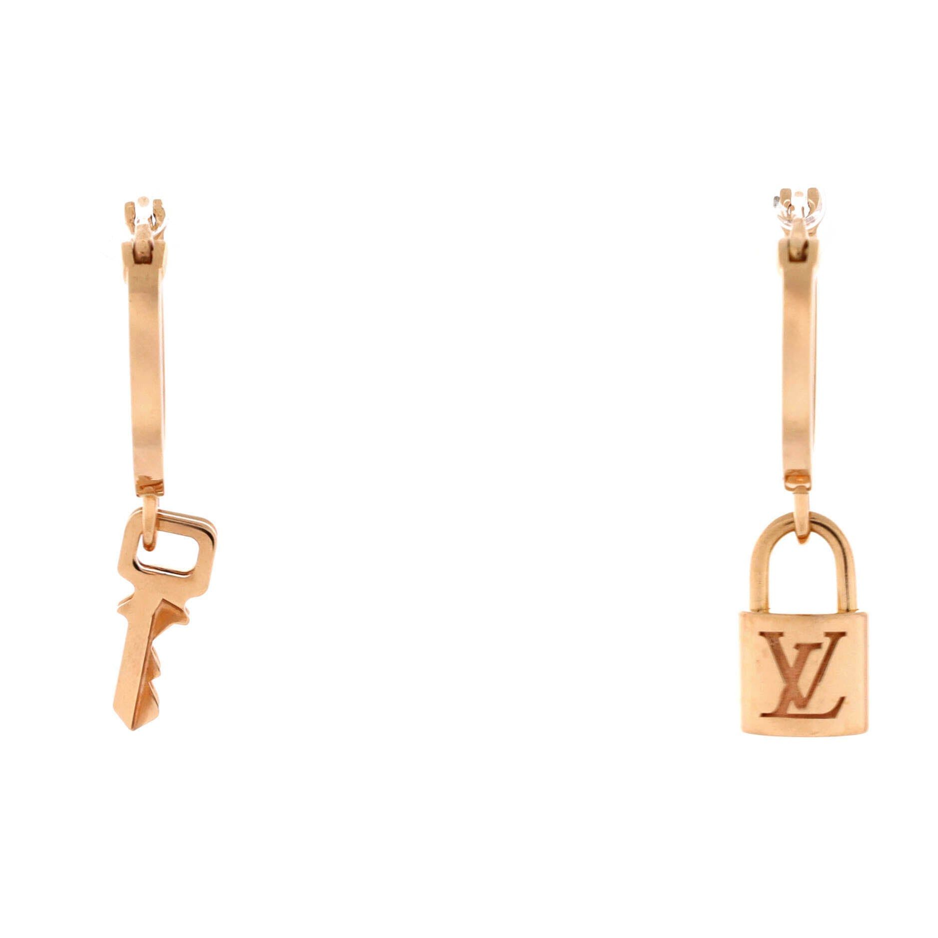 Louis Vuitton Lockit Hoop Earrings Size ONE SIZE - 1 Thumbnail