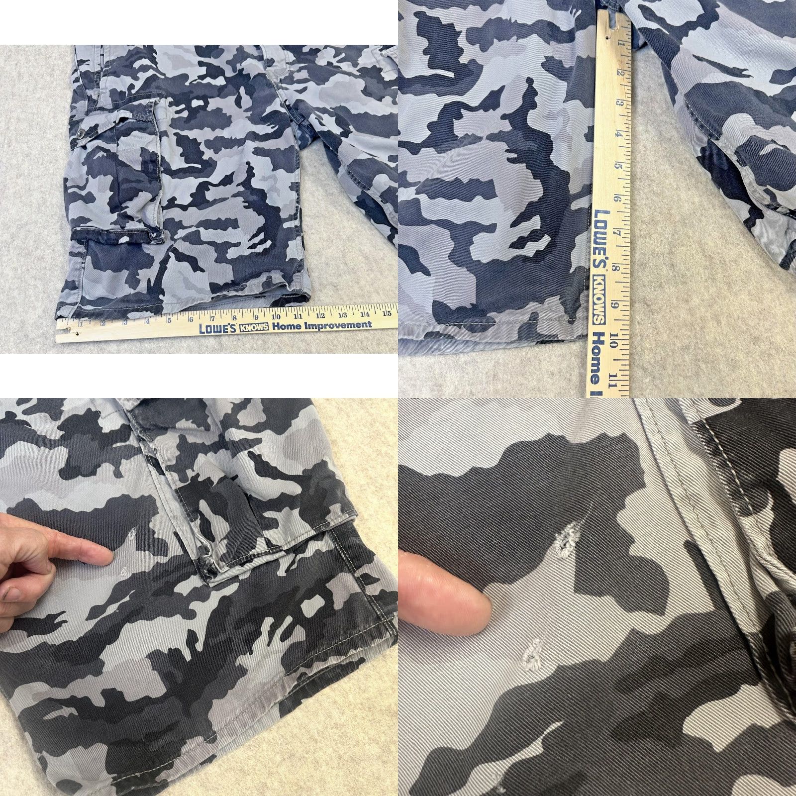 Levi's Levi's Camo Cargo Shorts Mens 40 Cotton Camouflage Pockets Cargo Outdoor Hiking Camping Summer Casual Mens 40 Gray Size US 40 / EU 56 - 9 Thumbnail