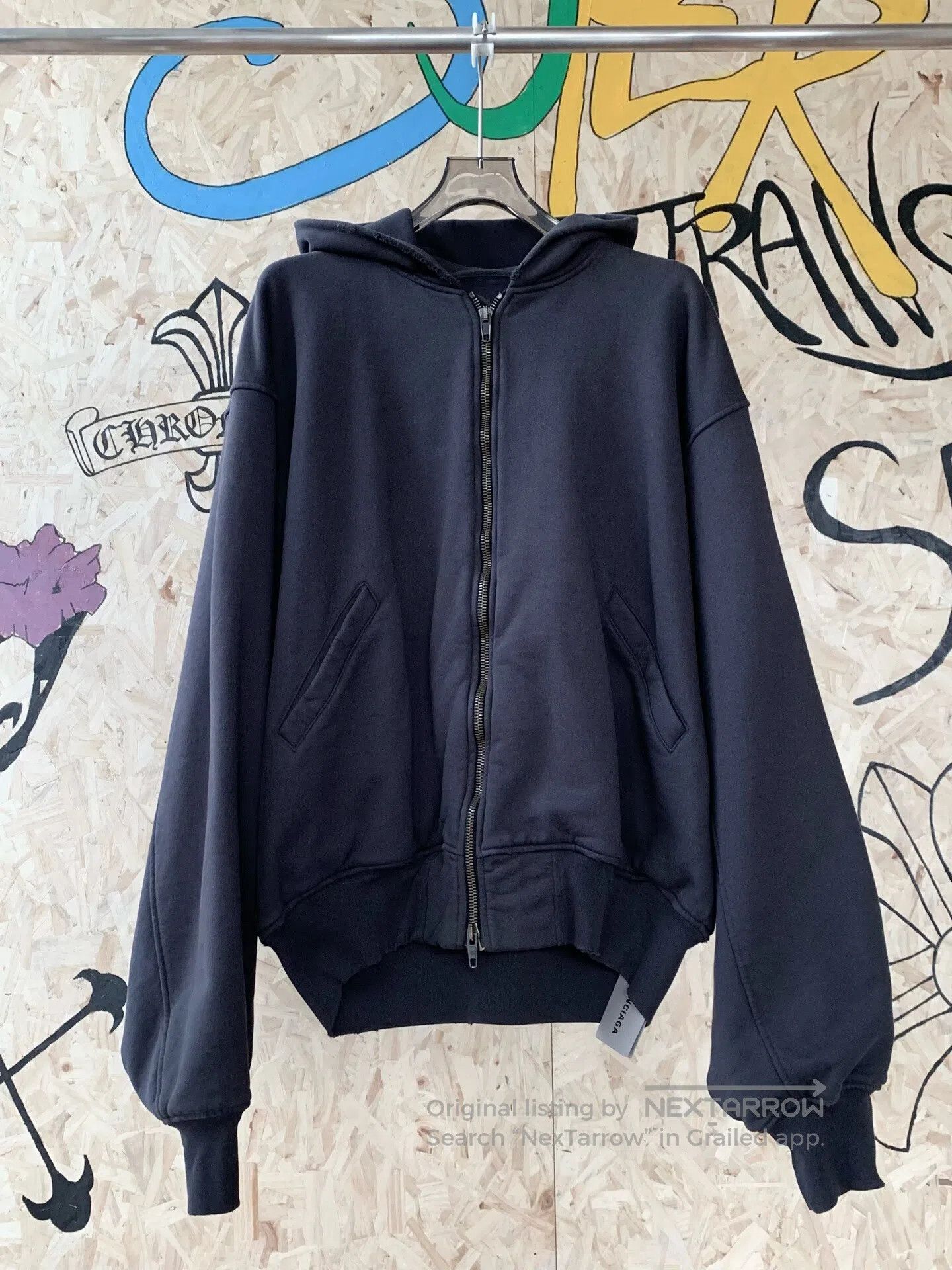 Balenciaga NEW FW24 BALENCIAGA REVERSE AGAICNELAB ZIP HOODIE | Grailed