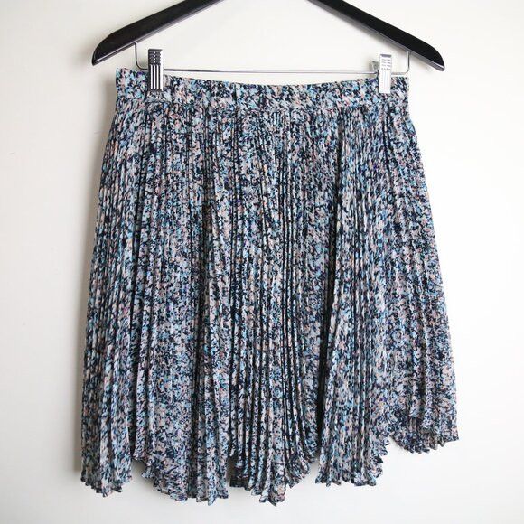 Club Monaco Club Monaco Pleated Floral Printed Multicolor Short Skirt Size 24" / US 00 / IT 34 - 5 Thumbnail