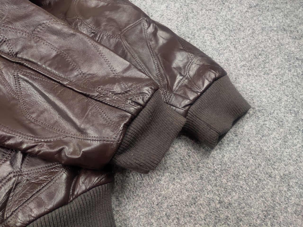 If Six Was Nine Vintage 90's brown patched leather bomber Jacket LGB Rick Size US XL / EU 56 / 4 - 7 Thumbnail
