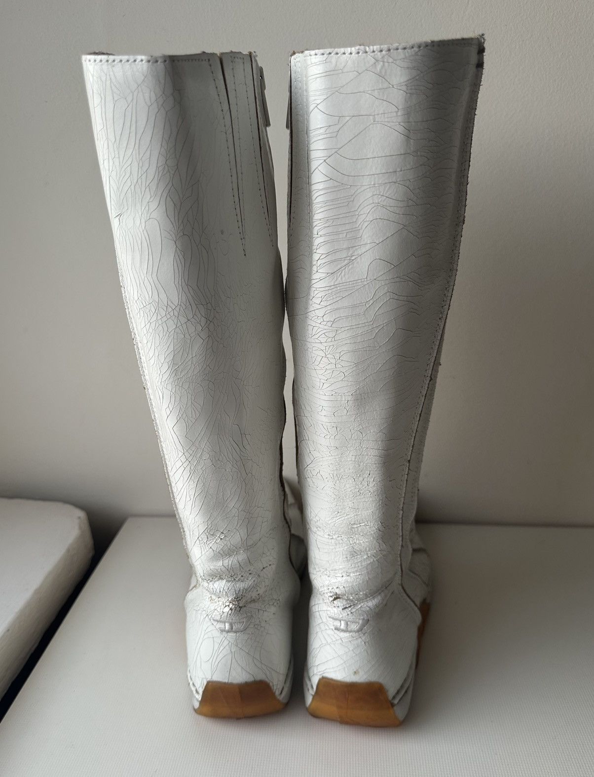 Diesel Diesel Soleil 00s cracked leather white vintage boots Size US 9 / IT 39 - 6 Thumbnail