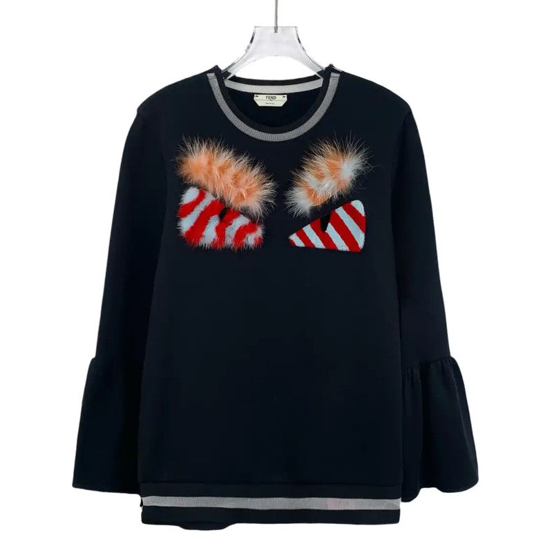 Fendi Fendi Black Women's Sweatshirt with Unique Design 0089 Size M / US 6-8 / IT 42-44 - 1 Thumbnail