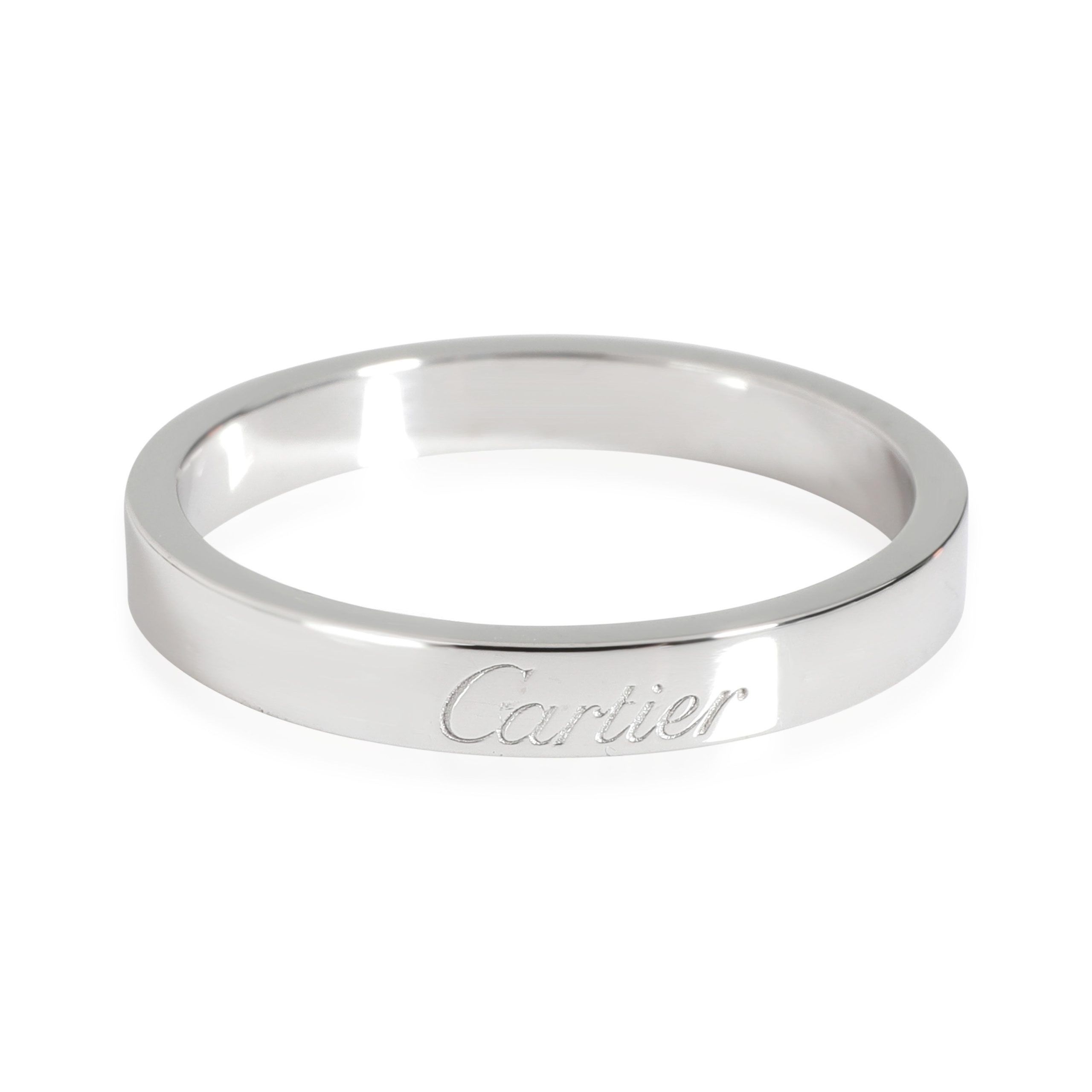 image of Cartier C De Cartier Wedding Band In Platinum in Silver, Women's