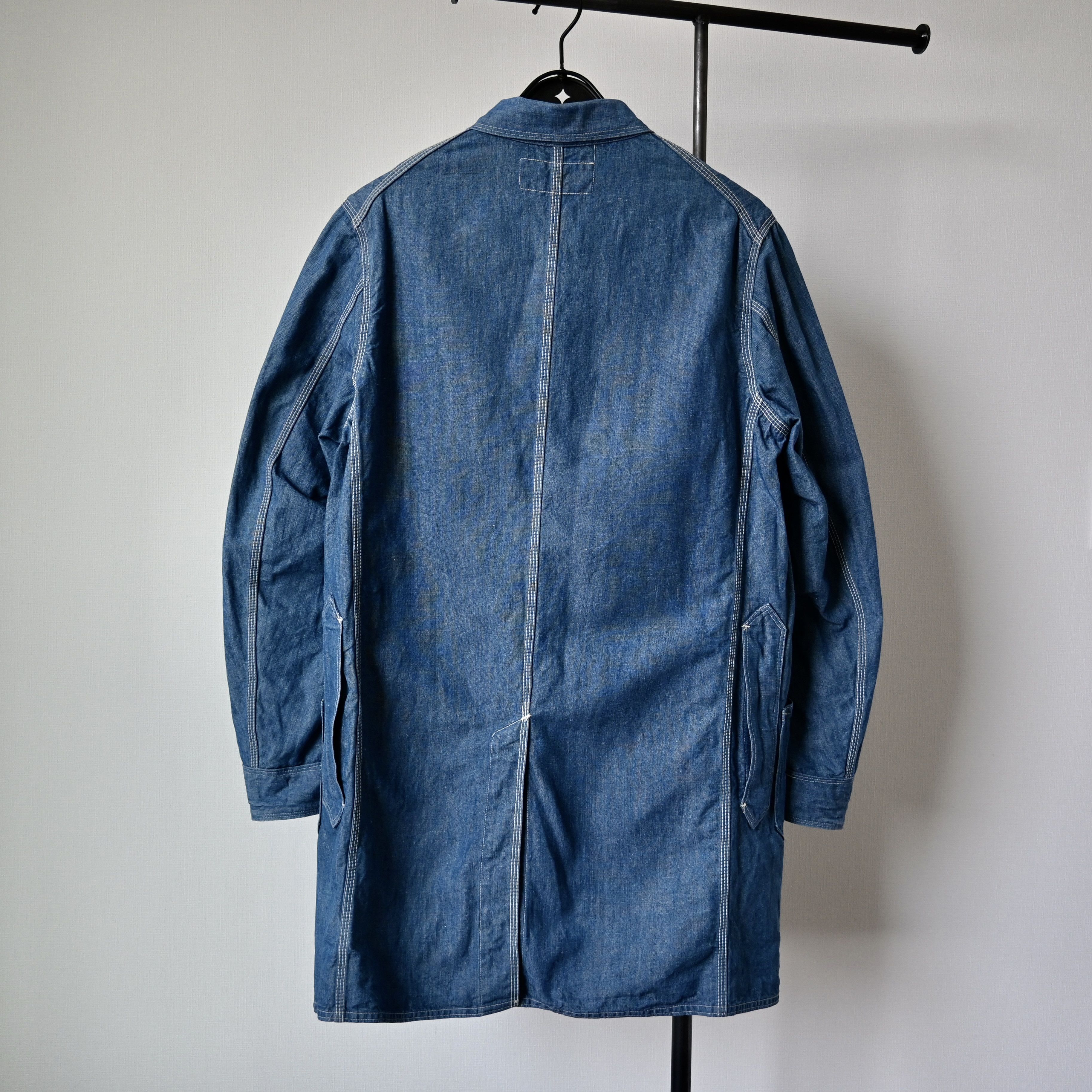 Beams Plus VTG 2000s BEAMS Plus cotton linen chambray engineer coat Size US S / EU 44-46 / 1 - 2 Thumbnail