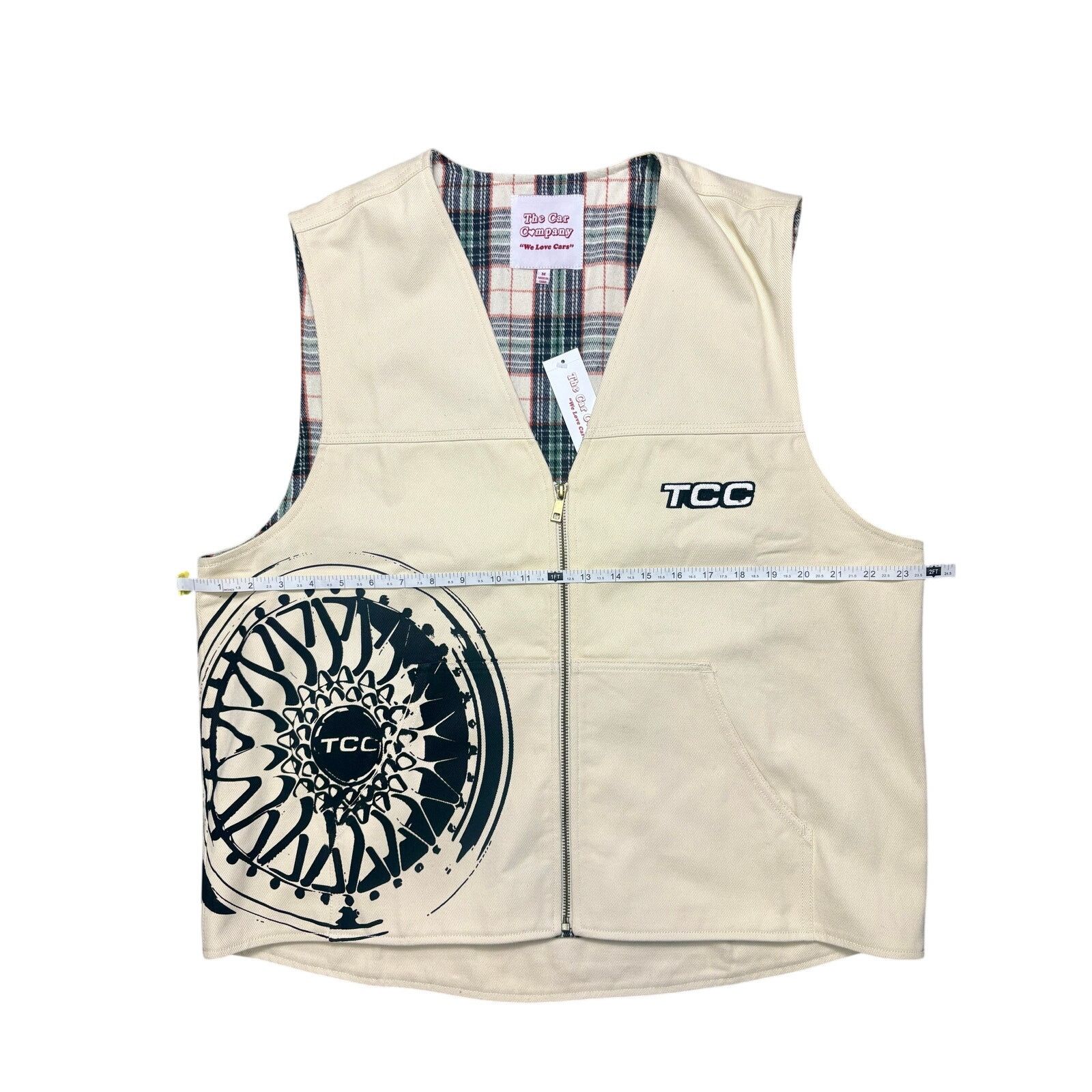 Other NEW Men's Medium 100% Cotton Zip-Up Vest by The Car Company Size US M / EU 48-50 / 2 - 6 Thumbnail