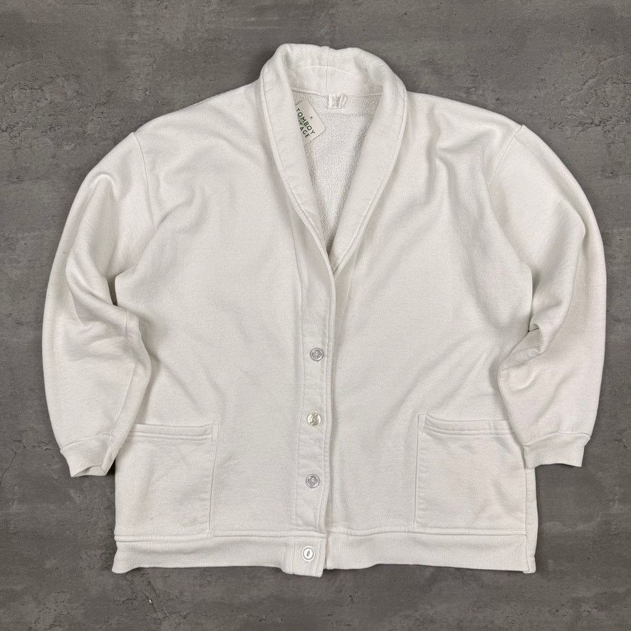 Vintage Vintage Grandpa Robe White Sweater Distressed Size US L / EU 52-54 / 3 - 1 Thumbnail