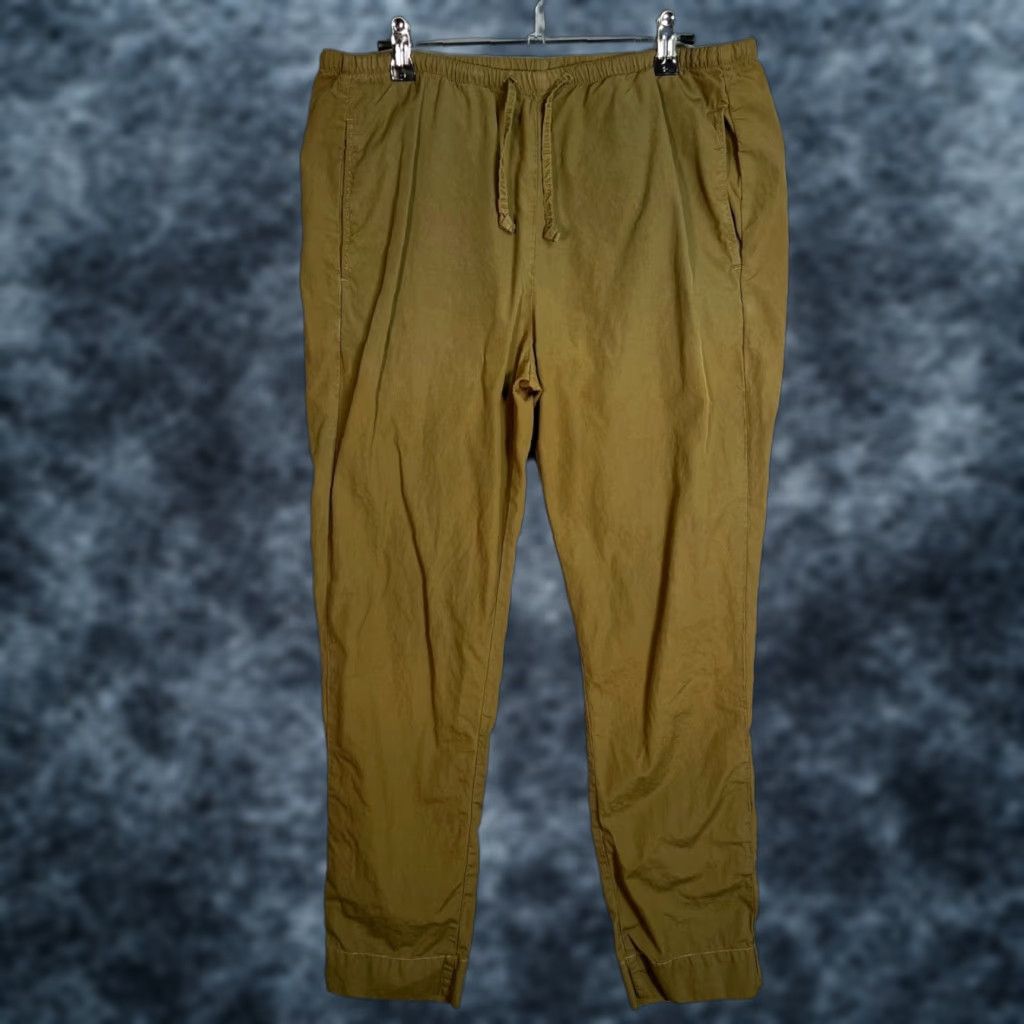 Save Khaki United Save Khaki United Mens Jogger Pants XS Olive Green Drawstring Tapered Inseam 29in Adult Regular Green Activewear Mens Size US 27 - 1 Thumbnail