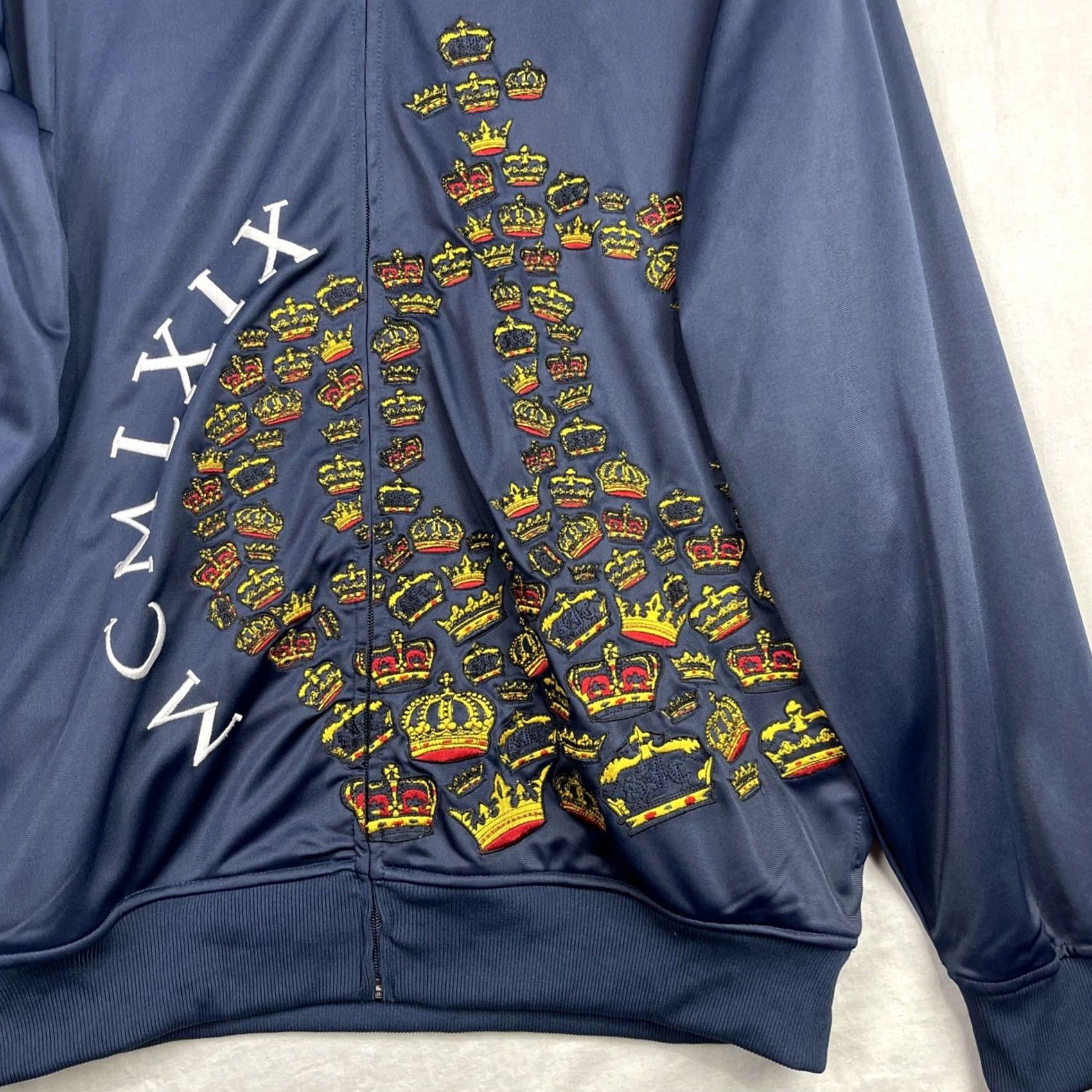 Sean John Sean John Track Jacket Mens XL Navy Blue Zip Up Baggy Streetwear Crown Y2K Size US XL / EU 56 / 4 - 3 Thumbnail