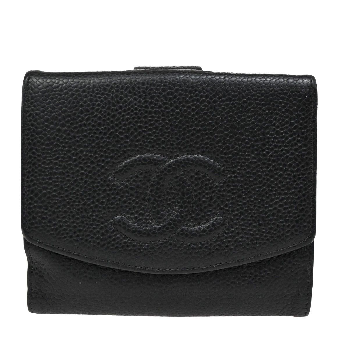 Chanel Vintage Timeless Bifold Wallet Caviar