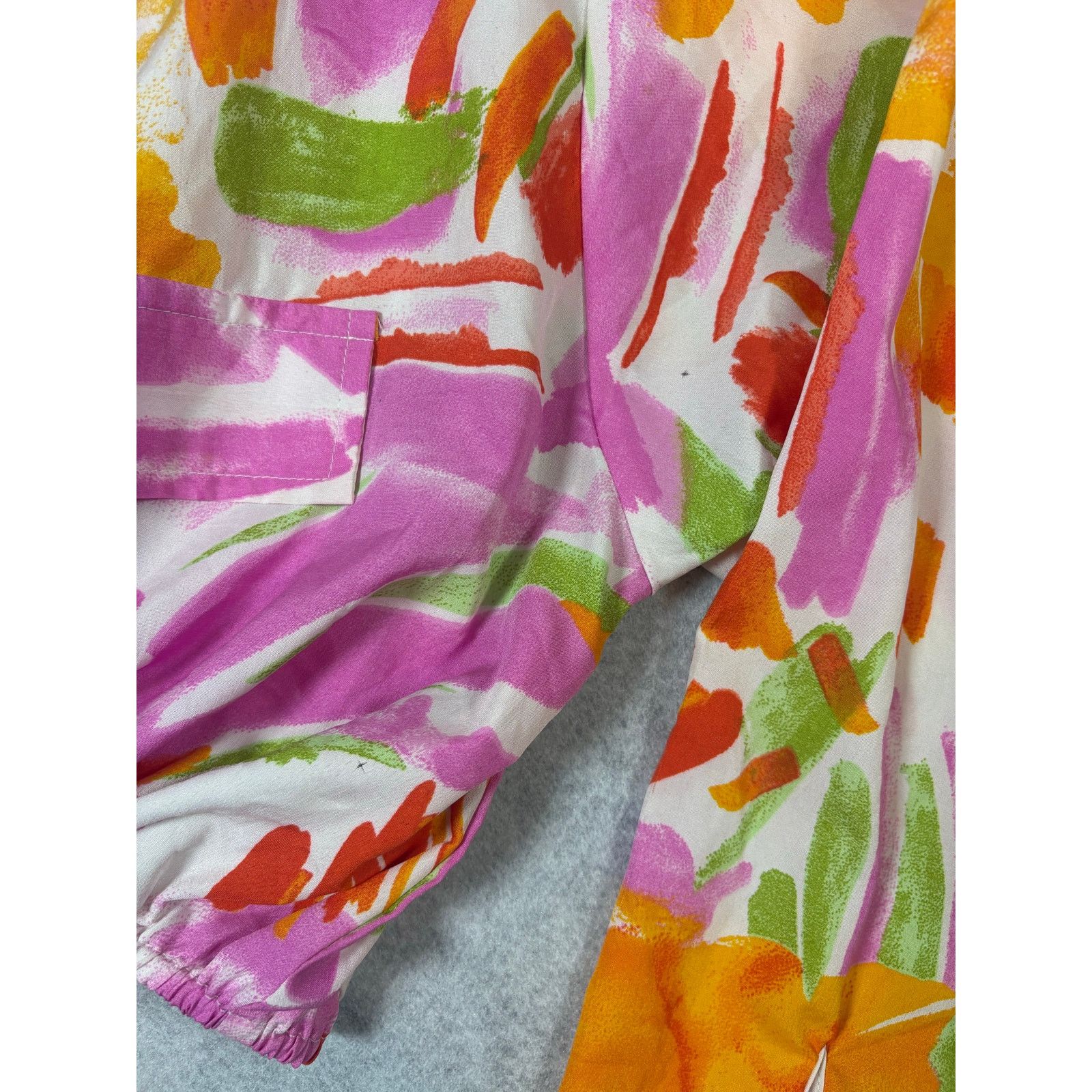 Other Thread Story Multicolor Abstract Tie Front Crop Blouse #0510 Size XL / US 12-14 / IT 48-50 - 7 Thumbnail