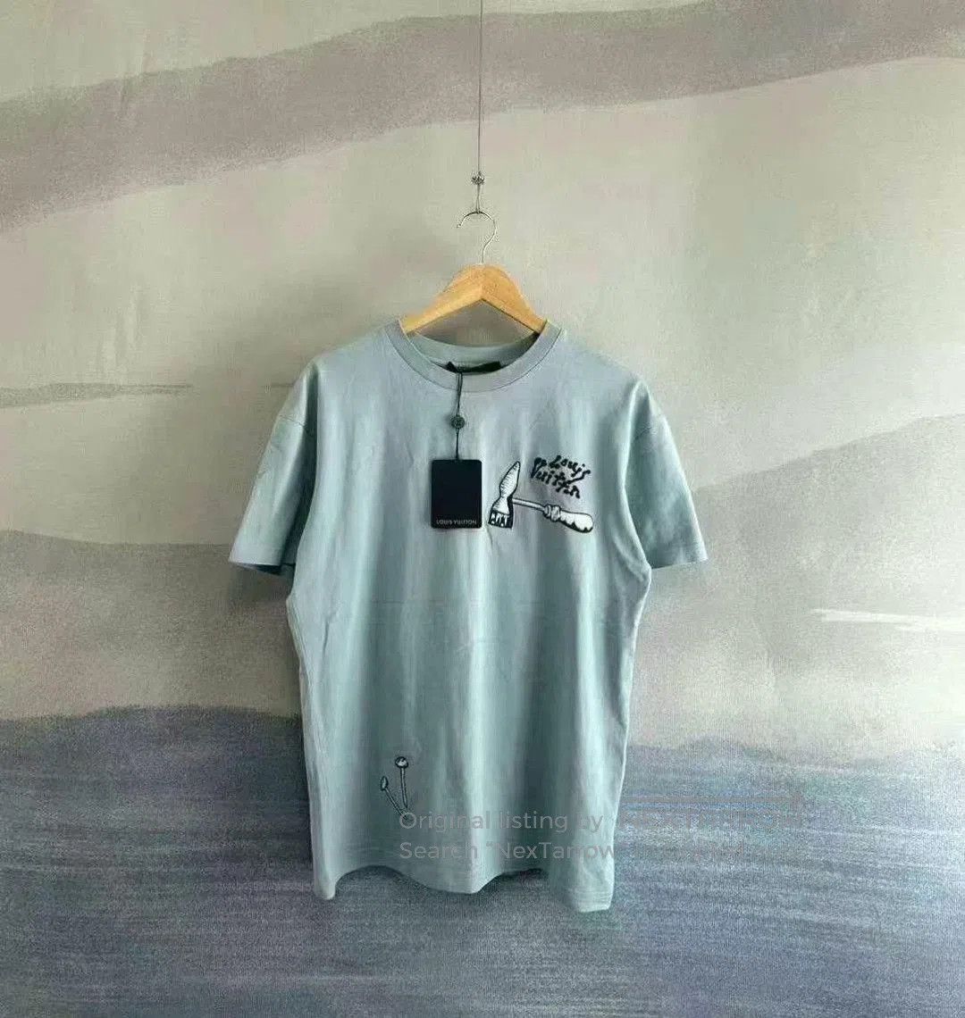 Louis Vuitton louis vuitton blue embroidered short sleeve shirt. Size US S / EU 44-46 / 1 - 1 Thumbnail