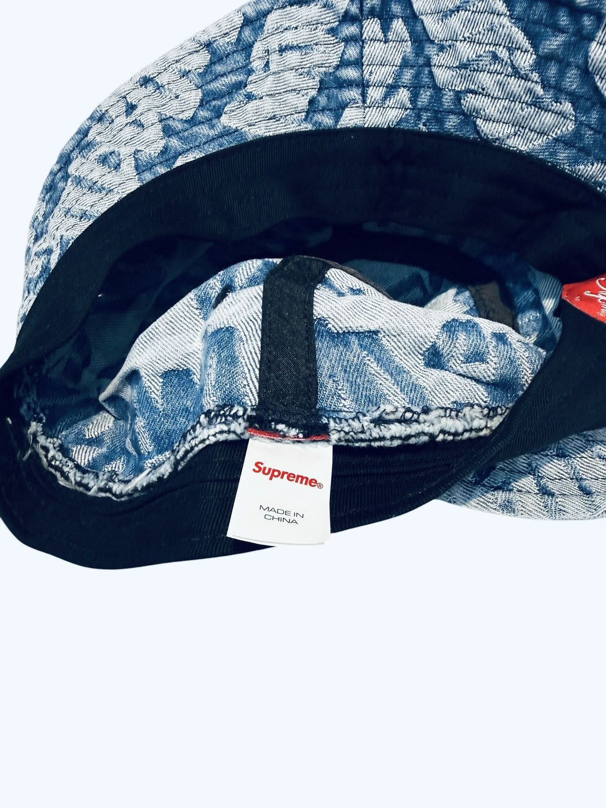 Supreme SUPREME SS22 FAT TIP DENIM CRUSHER BUCKET HAT BLUE S/M Size ONE SIZE - 4 Thumbnail