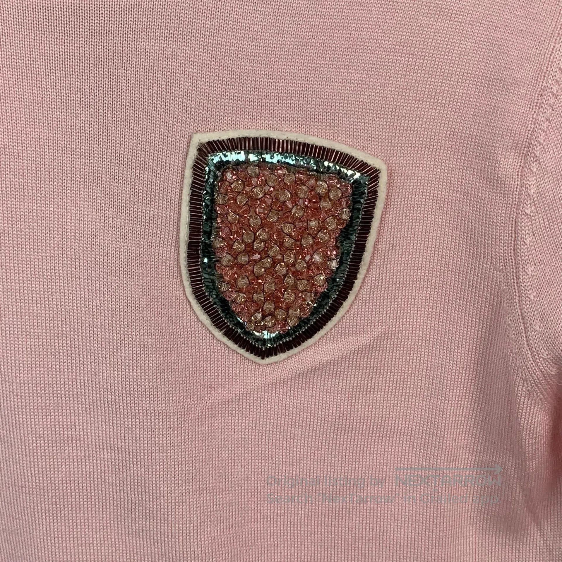 Dior Dior Pink Shield Logo Knit Crewneck Sweater. Size S / US 4 / IT 40 - 2 Thumbnail