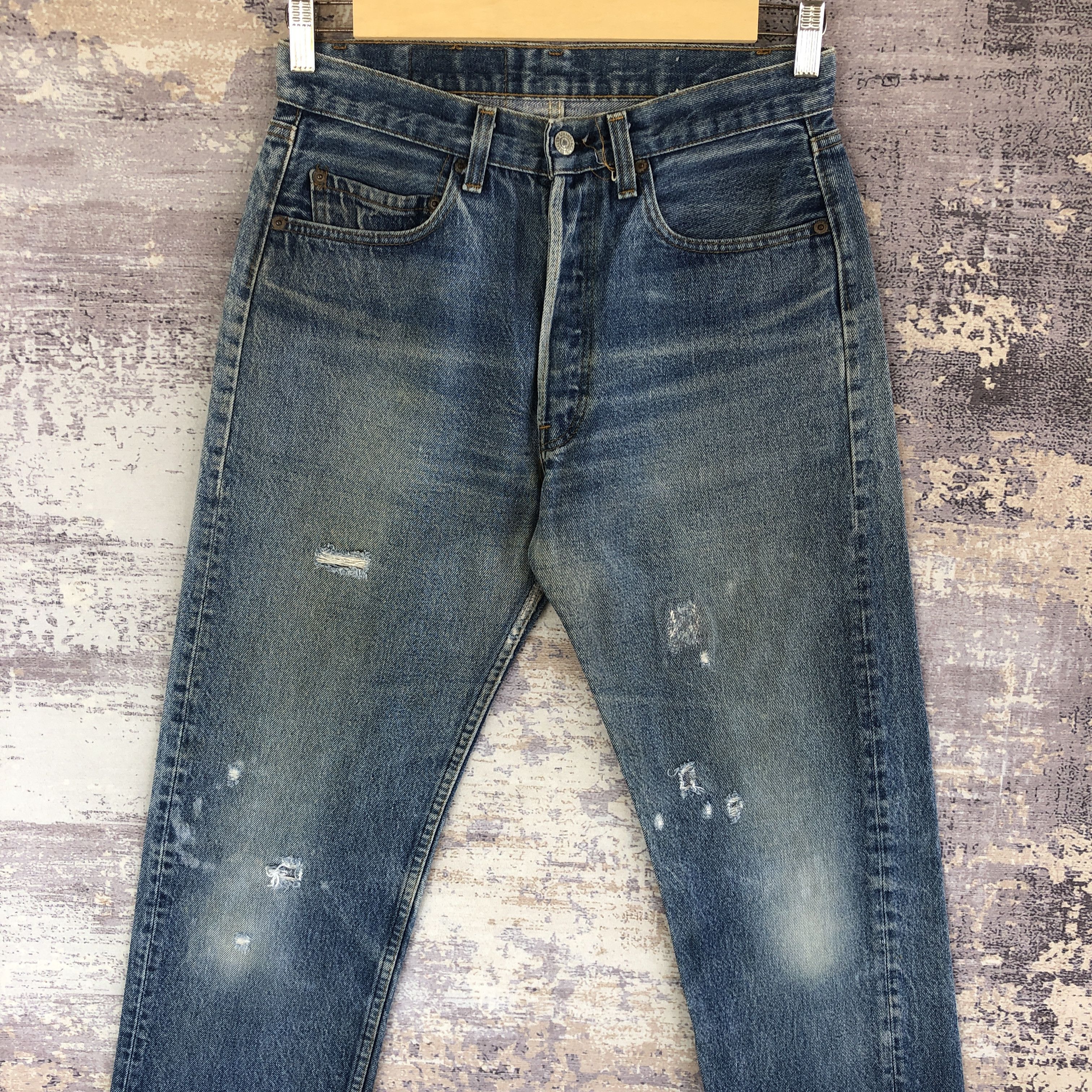 Levi's Vintage 70s Levis 501 Distressed Jeans Levis Denim Pants Size 28" / US 6 / IT 42 - 3 Thumbnail