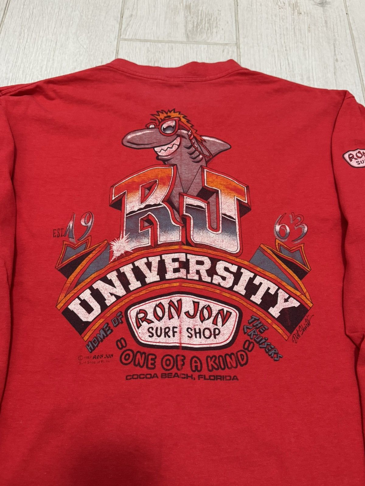 Ron Jon Surf Shop Vintage 1987 Ron Jon Surf Shop "RJ University" Longsleeve Size US L / EU 52-54 / 3 - 10 Thumbnail