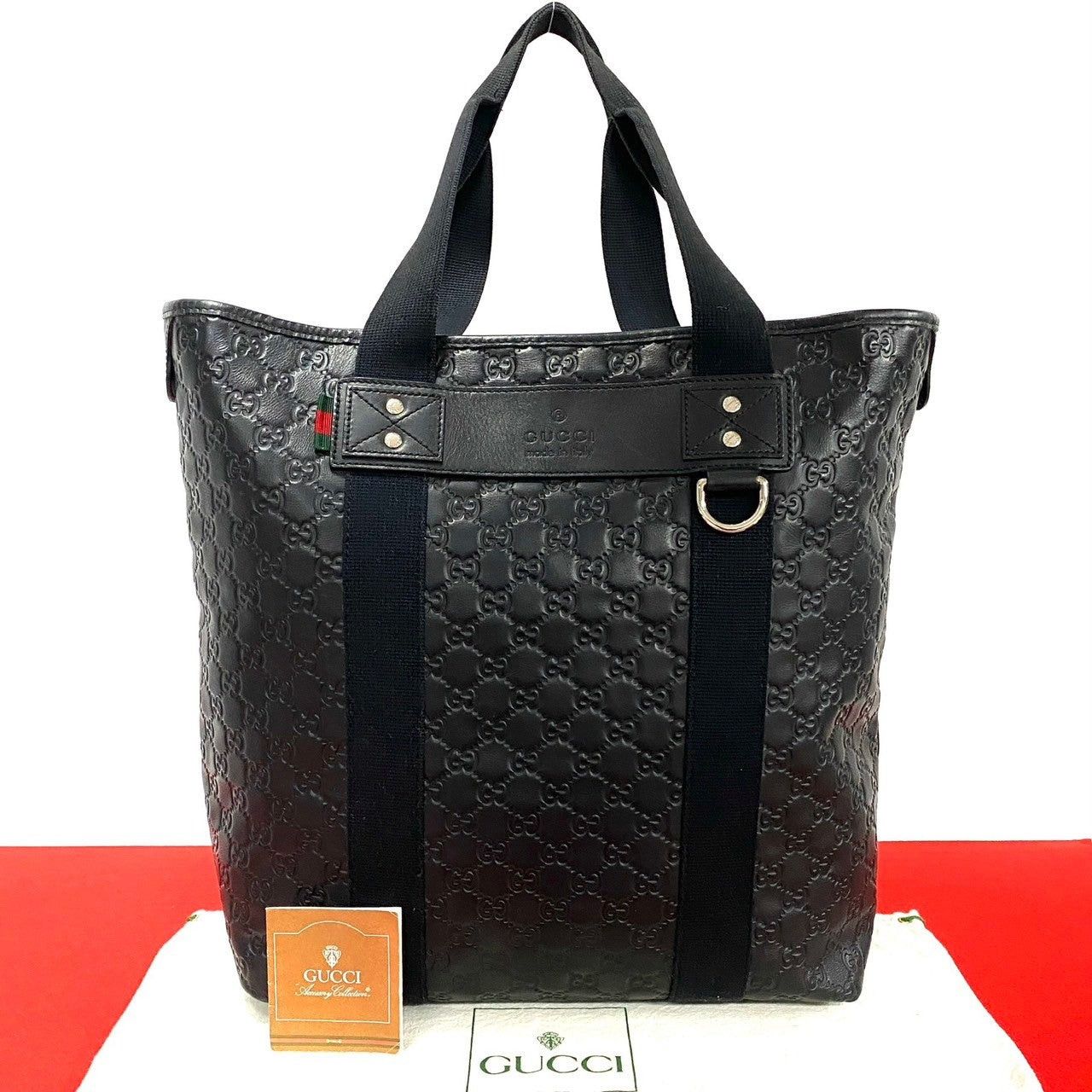 Gucci Gucci Tote Bag Black Leather Size ONE SIZE - 1 Thumbnail