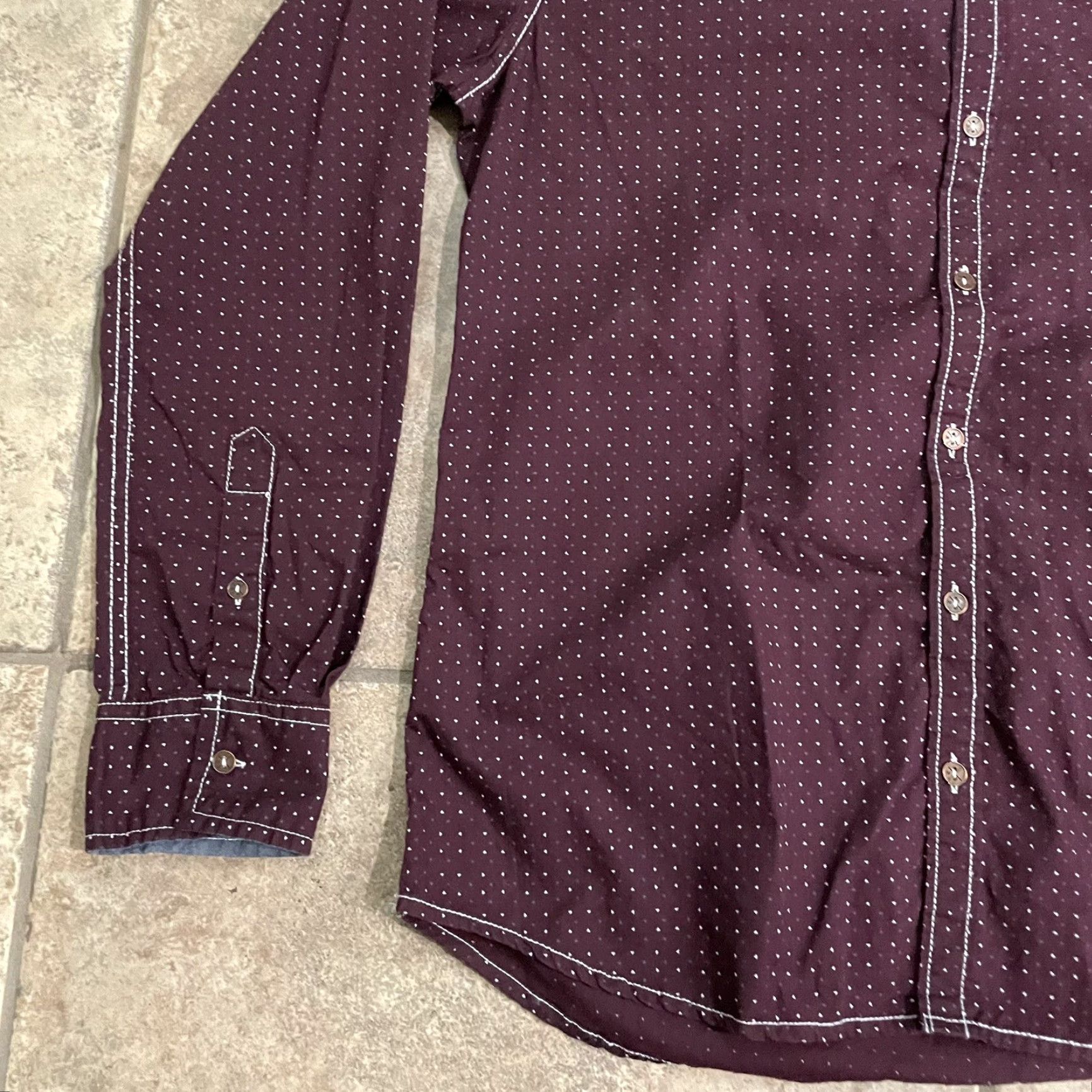 Vintage VINTAGE DepartWest maroon long sleeve button down western shirt Mens L Size US L / EU 52-54 / 3 - 3 Thumbnail