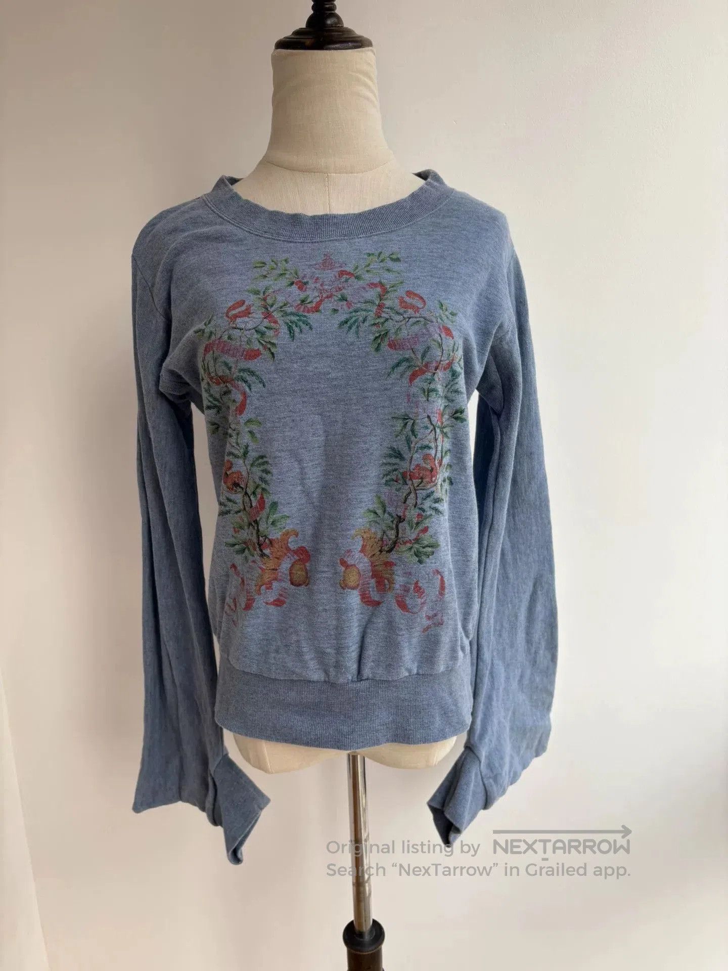 Vivienne Westwood vivienne westwood blue floral sweatshirt with unique sleeve Size M / US 6-8 / IT 42-44 - 4 Thumbnail