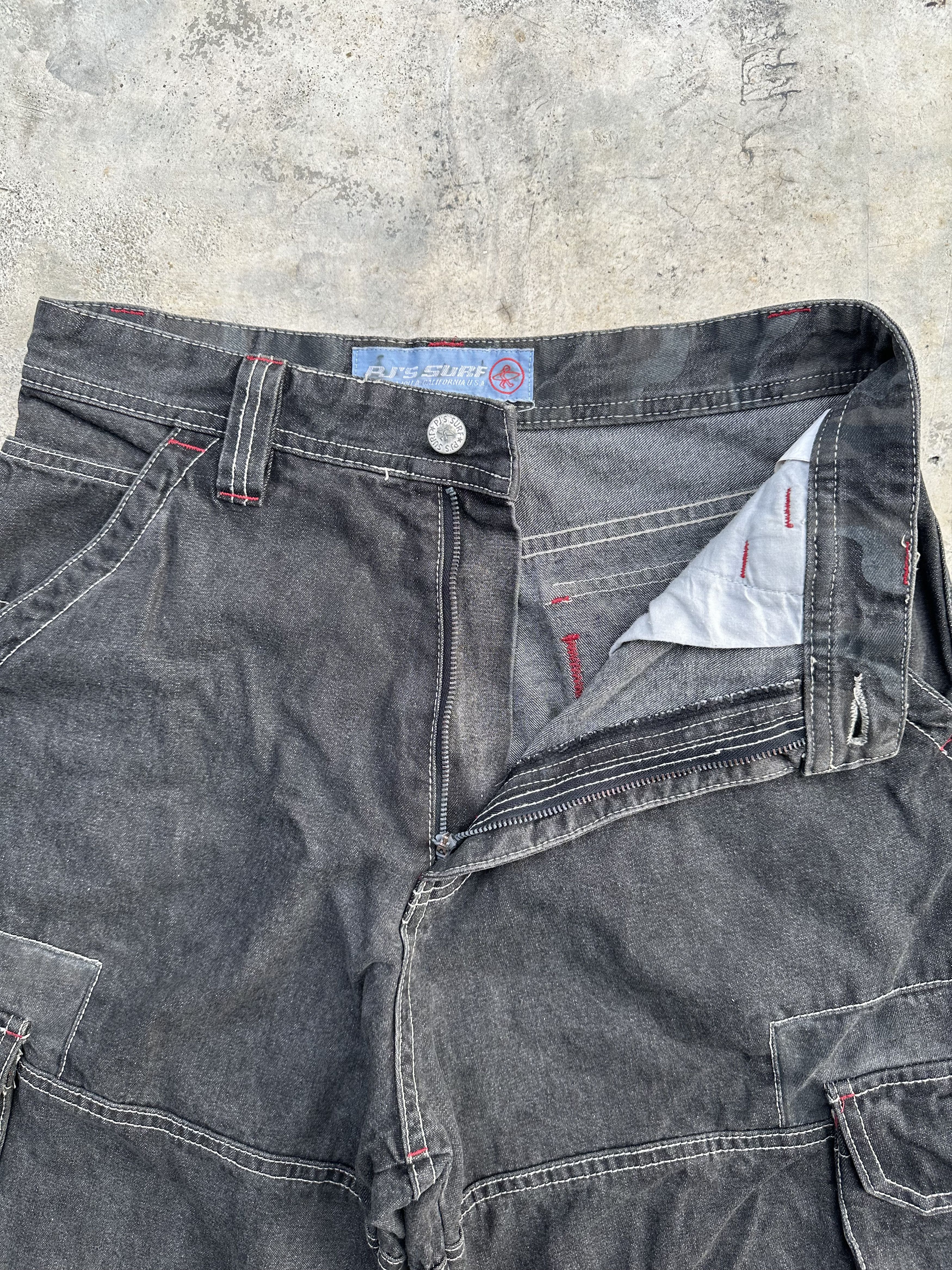 JNCO Vintage 90s Pj’s Surf Baggy Denim Multi Pocket Jeans Size US 29 - 10 Thumbnail