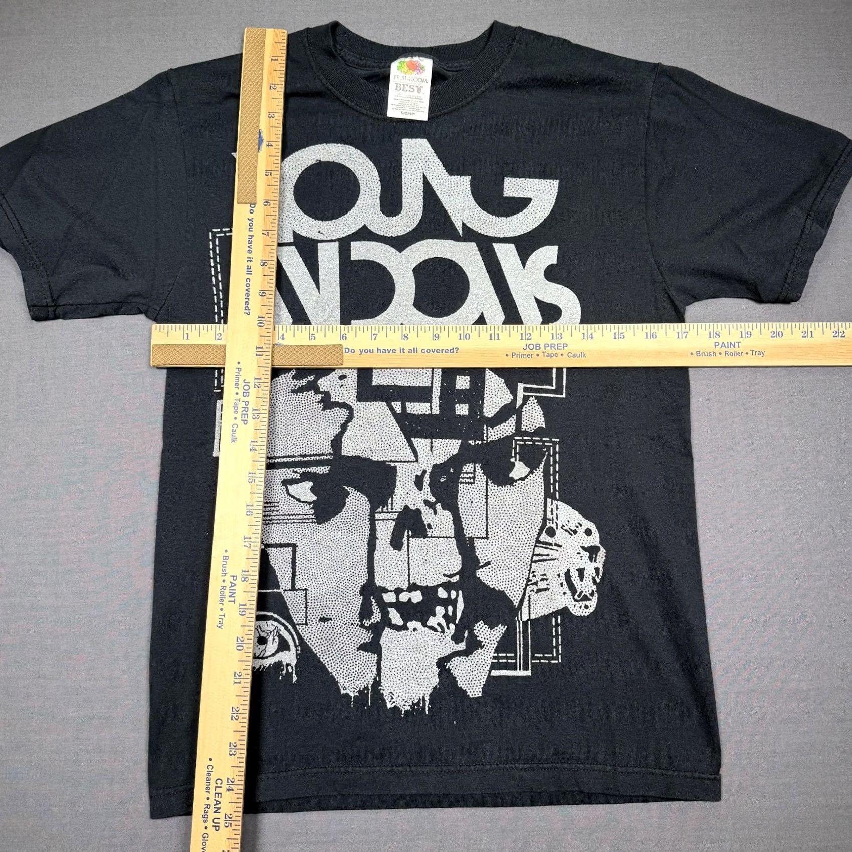 Fruit Of The Loom Fruit of the Loom Shirt Mens S Black Young Widows Skull Graphic Tee Size US S / EU 44-46 / 1 - 4 Thumbnail
