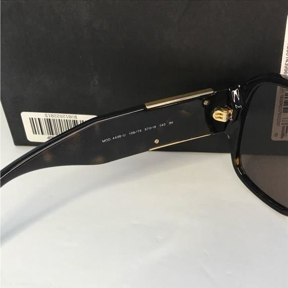 Versace New Authentic Versace VE4436U Havana Dark Brown Sunglasses", Size ONE SIZE - 3 Thumbnail
