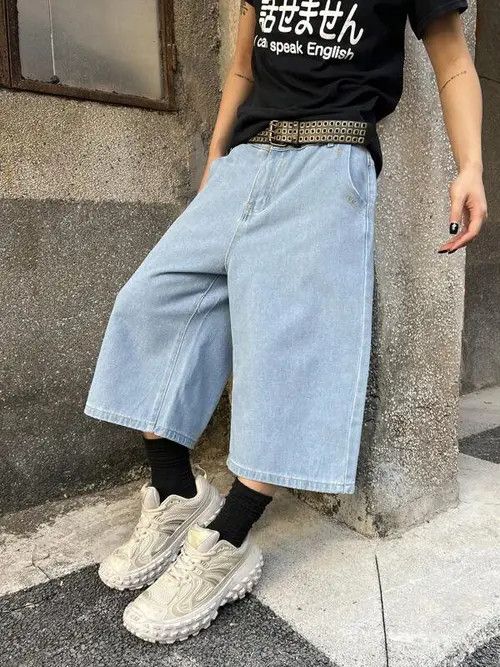 Jean VINTAGE Y2K DRIP denim shorts jorts Size US 34 / EU 50 - 4 Thumbnail