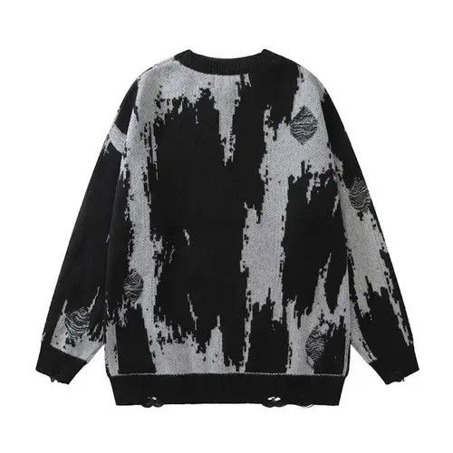 Aran Isles Knitwear × Hypebeast × Japanese Brand Unisex Y2K Hiphop Ripped Knitted Sweaters Size US XL / EU 56 / 4 - 2 Thumbnail
