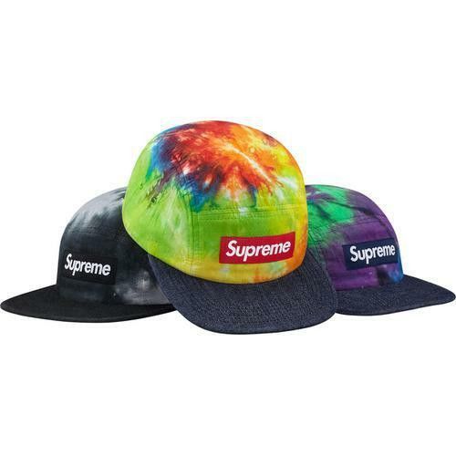 Supreme Supreme Tie Dye Camp Cap 5 Panel Rainbow Denim SS13 Size ONE SIZE - 14 Thumbnail