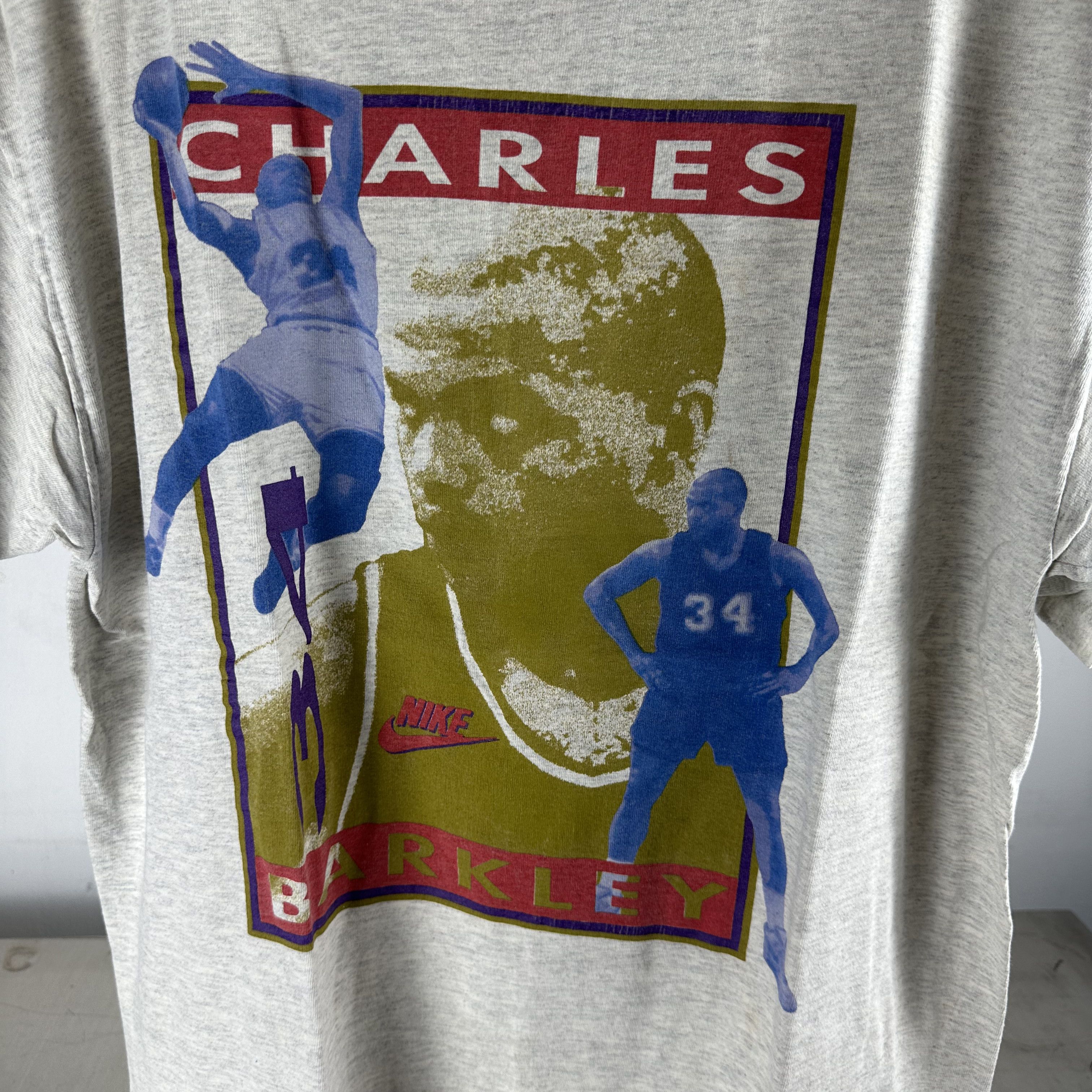 Vintage Vintage Nike 90s Charles Barkley Basketball Graphic T-Shirt Size US XL / EU 56 / 4 - 2 Thumbnail