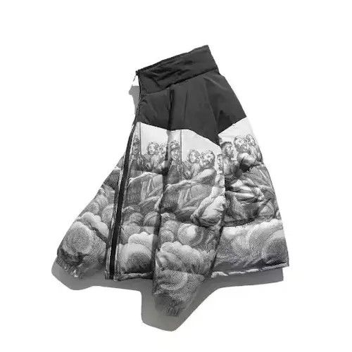 Japanese Brand × Vintage BLACK FRIDAY SALE Biblical Scene Print Puffer Jacket Coat Size US M / EU 48-50 / 2 - 3 Thumbnail
