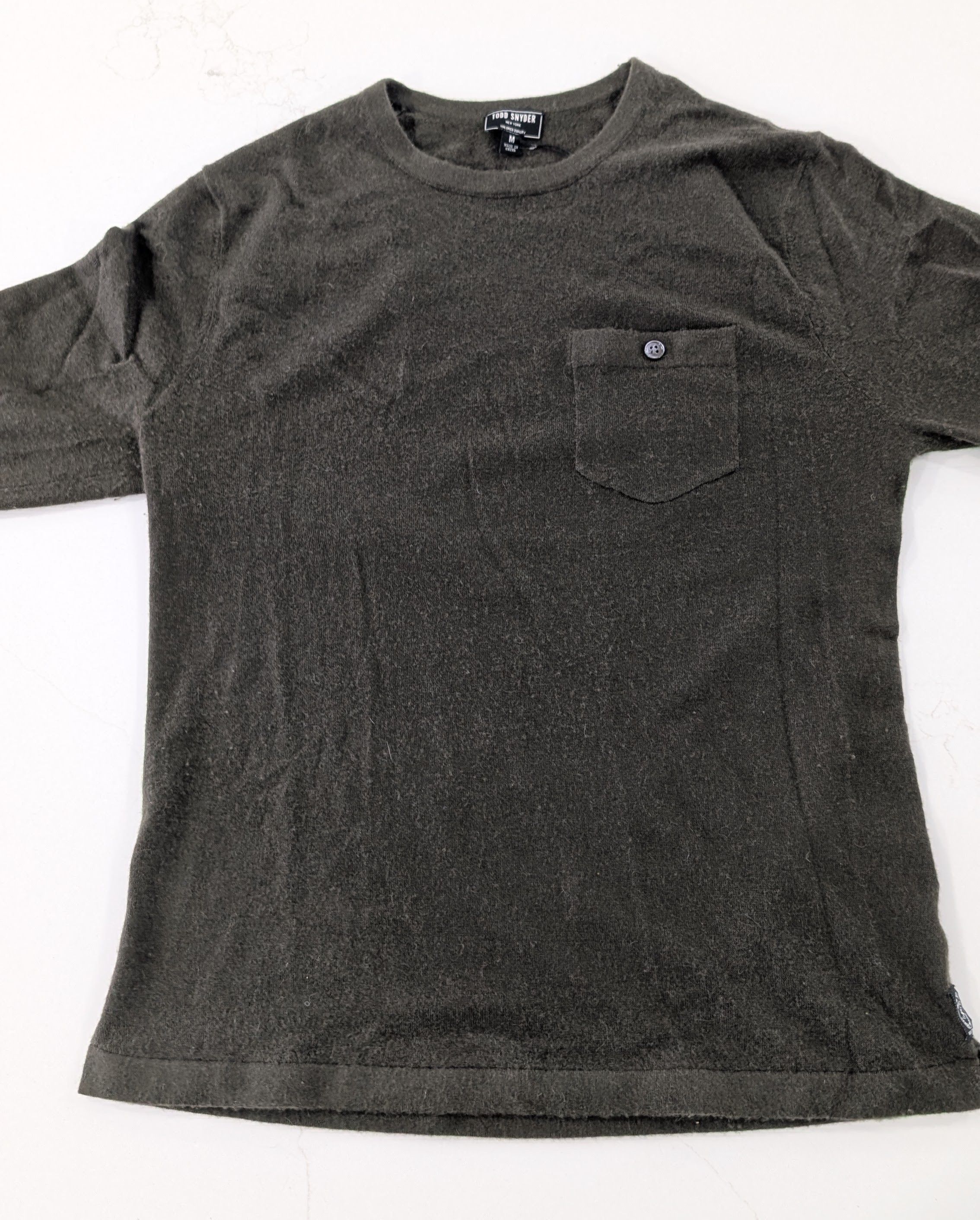 Todd Snyder Todd Snyder Premium Cashmere Pocket Long Sleeve Tee Size US M / EU 48-50 / 2 - 2 Thumbnail