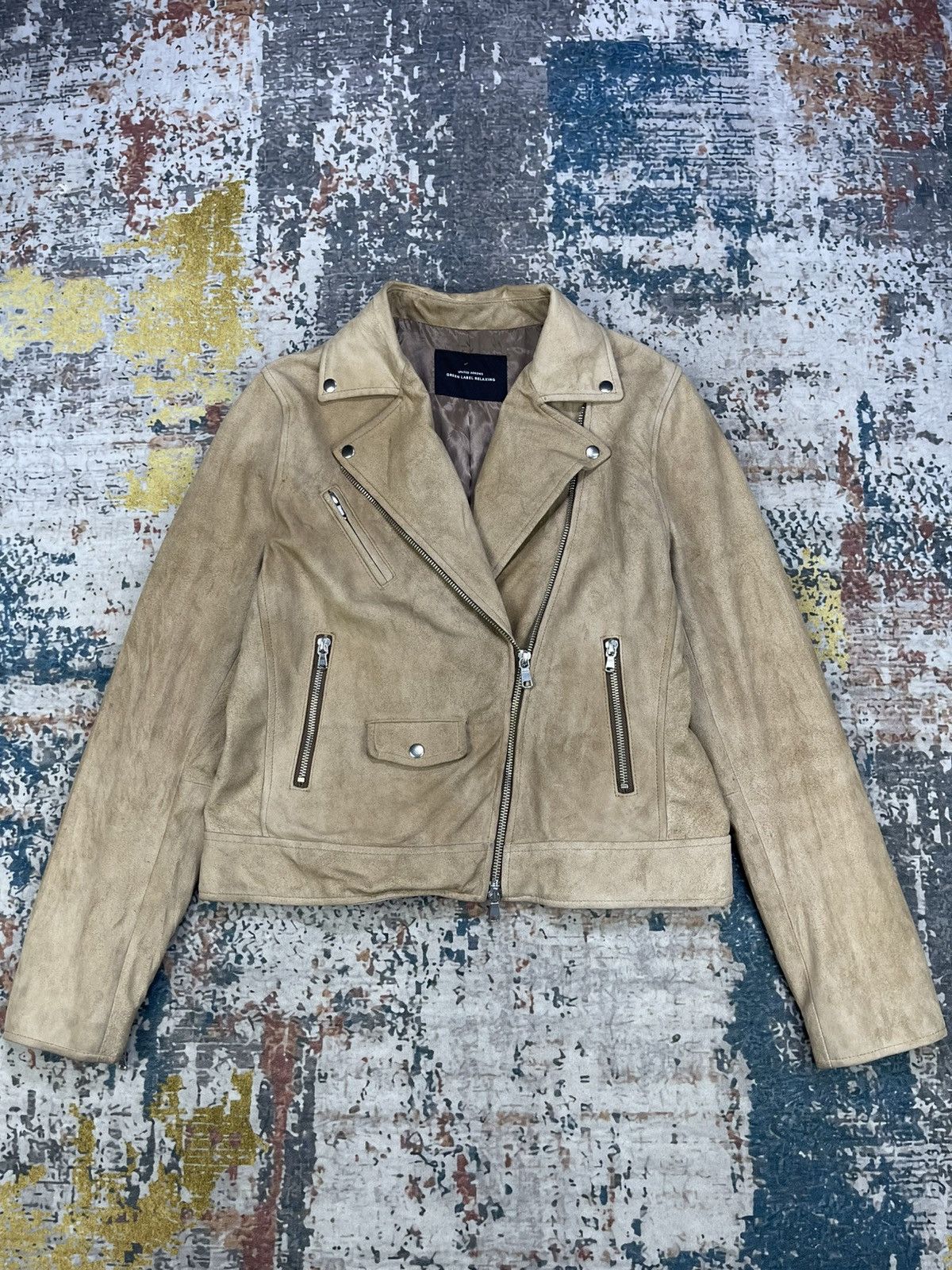 United Arrows United Arrow Suede Leather Rider Jacket Size S / US 4 / IT 40 - 1 Thumbnail