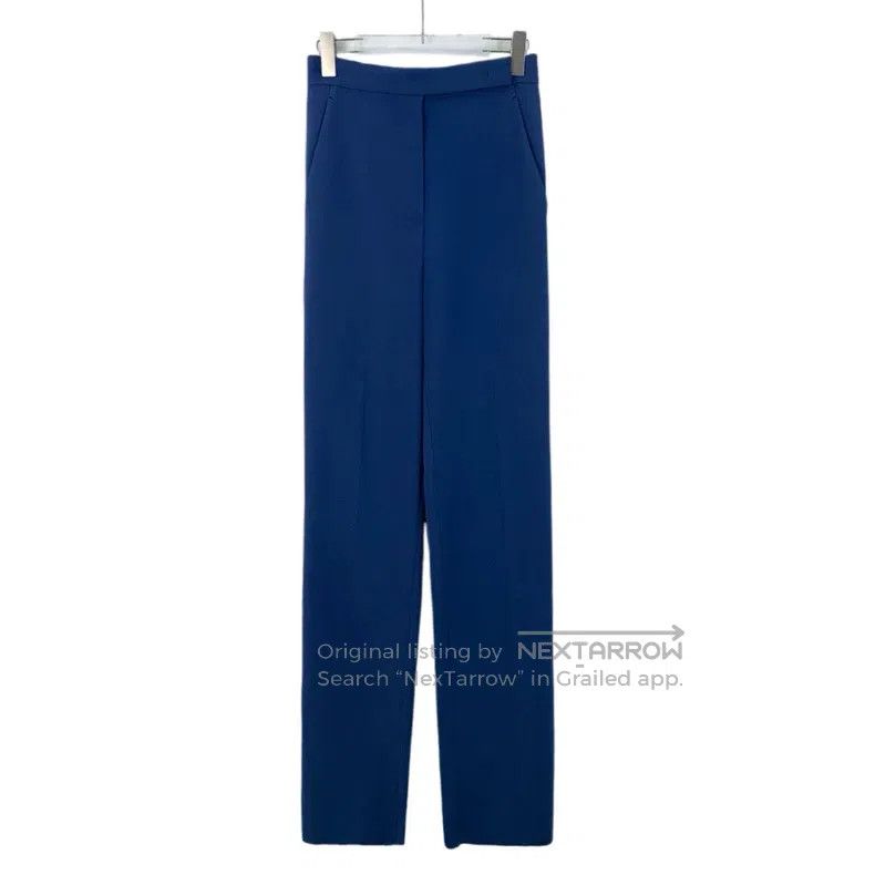 Max Mara Max Mara Blue Suit Straight Leg Casual Trousers Size 37" - 1 Thumbnail