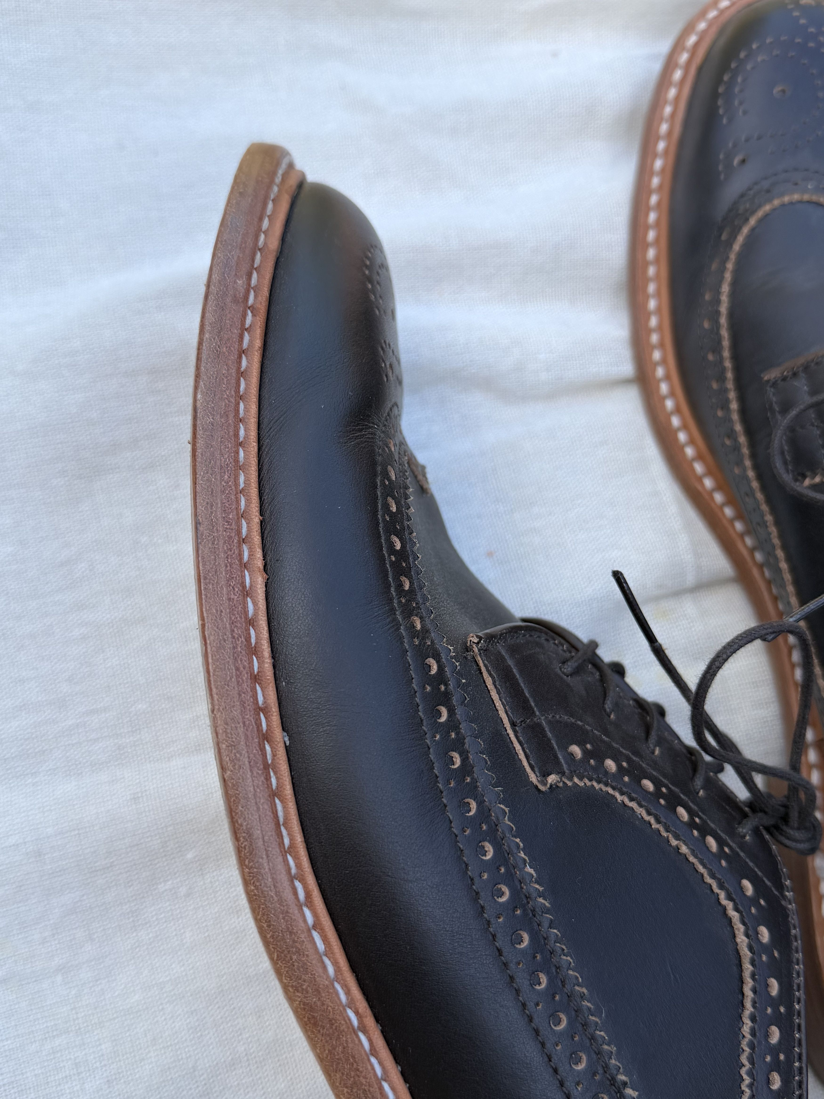 Taylor Stitch Taylor Stitch Brogue Espresso Brown Leather Dress Shoes 12.5 Size US 12.5 / EU 45-46 - 9 Thumbnail