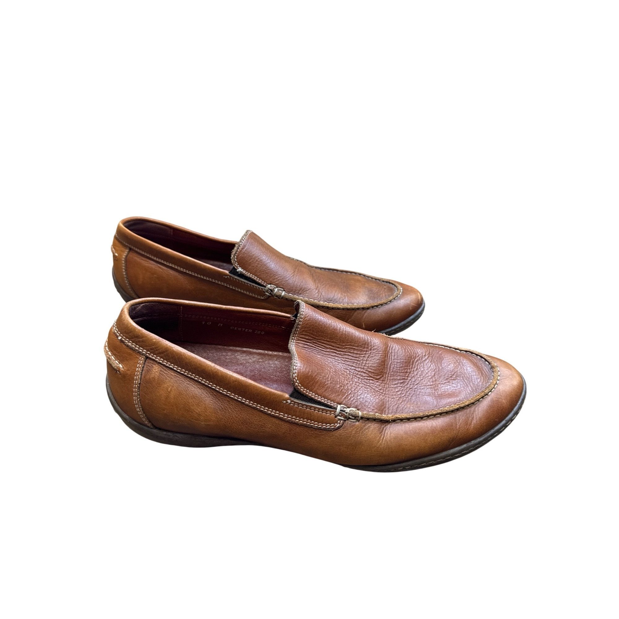 Donald Pliner Donald J. Pliner mens brown leather slip on loafer shoes 10M Size US 10 / EU 43 - 5 Thumbnail