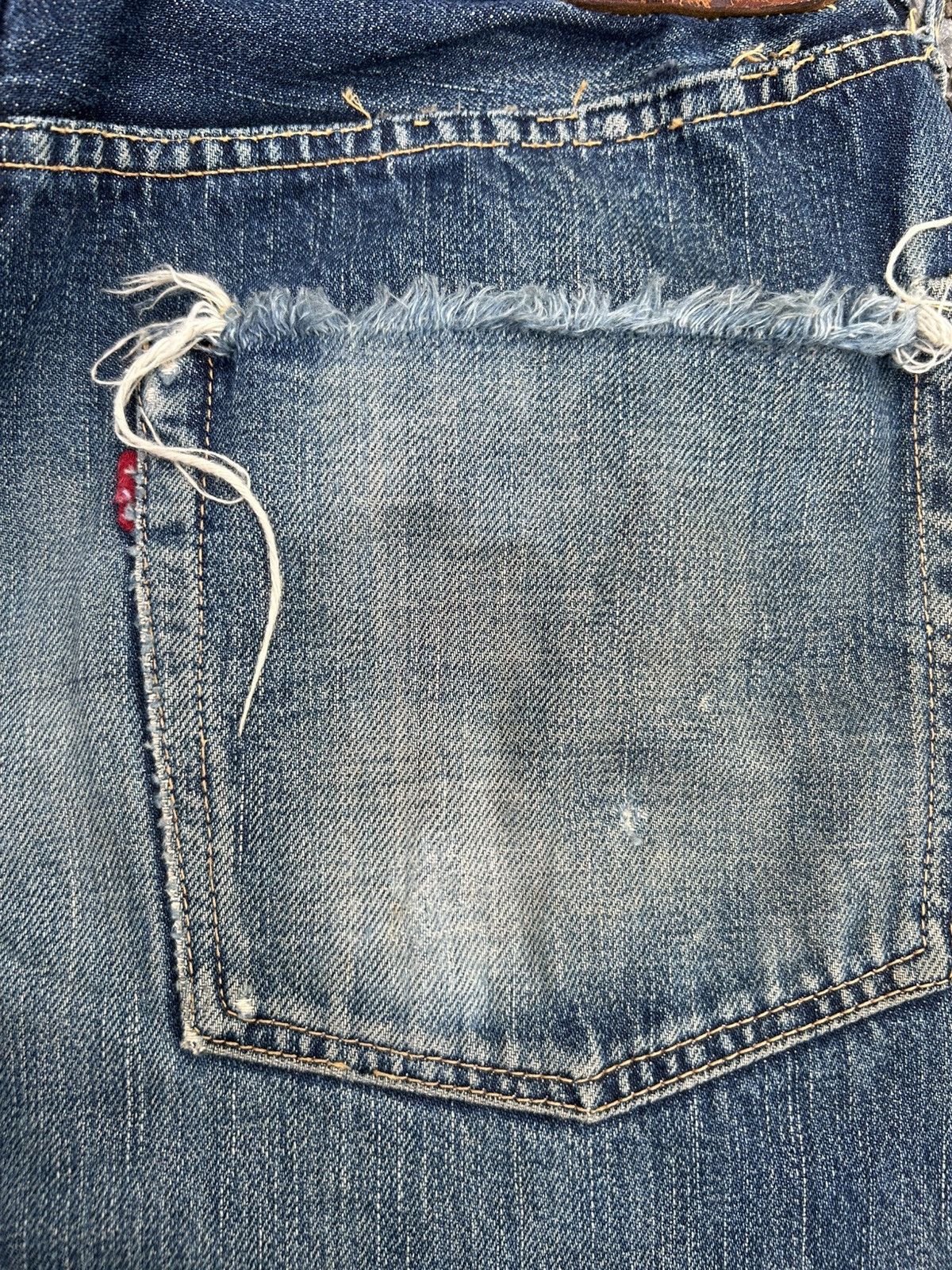 Kapital Vintage Full Count Selvedge Thrashed Denim Jeans Size US 31 - 15 Thumbnail