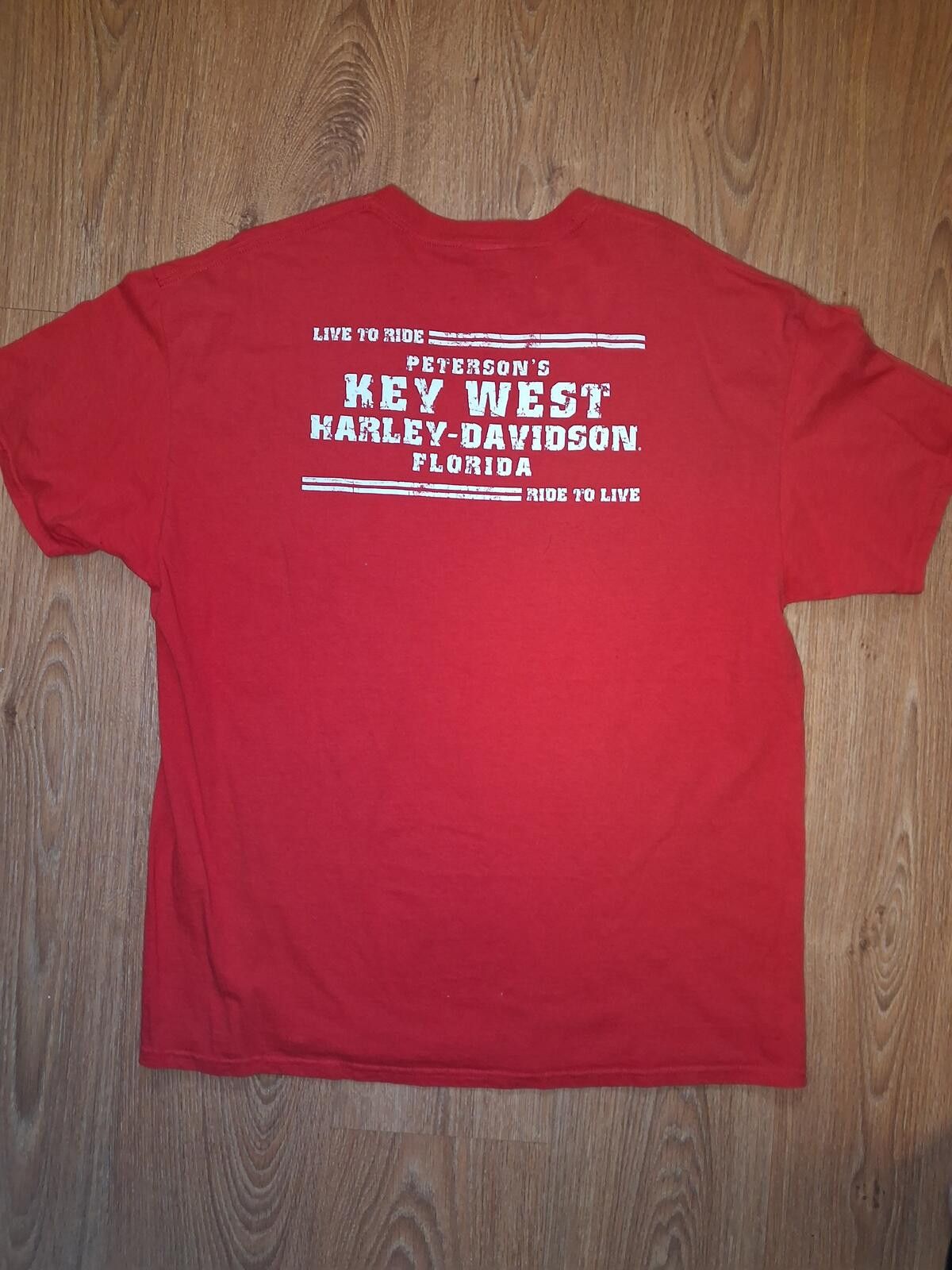 Harley Davidson Harley Davidson Motorcycles T Shirt XL Red Cotton Key West Size US XL / EU 56 / 4 - 6 Thumbnail