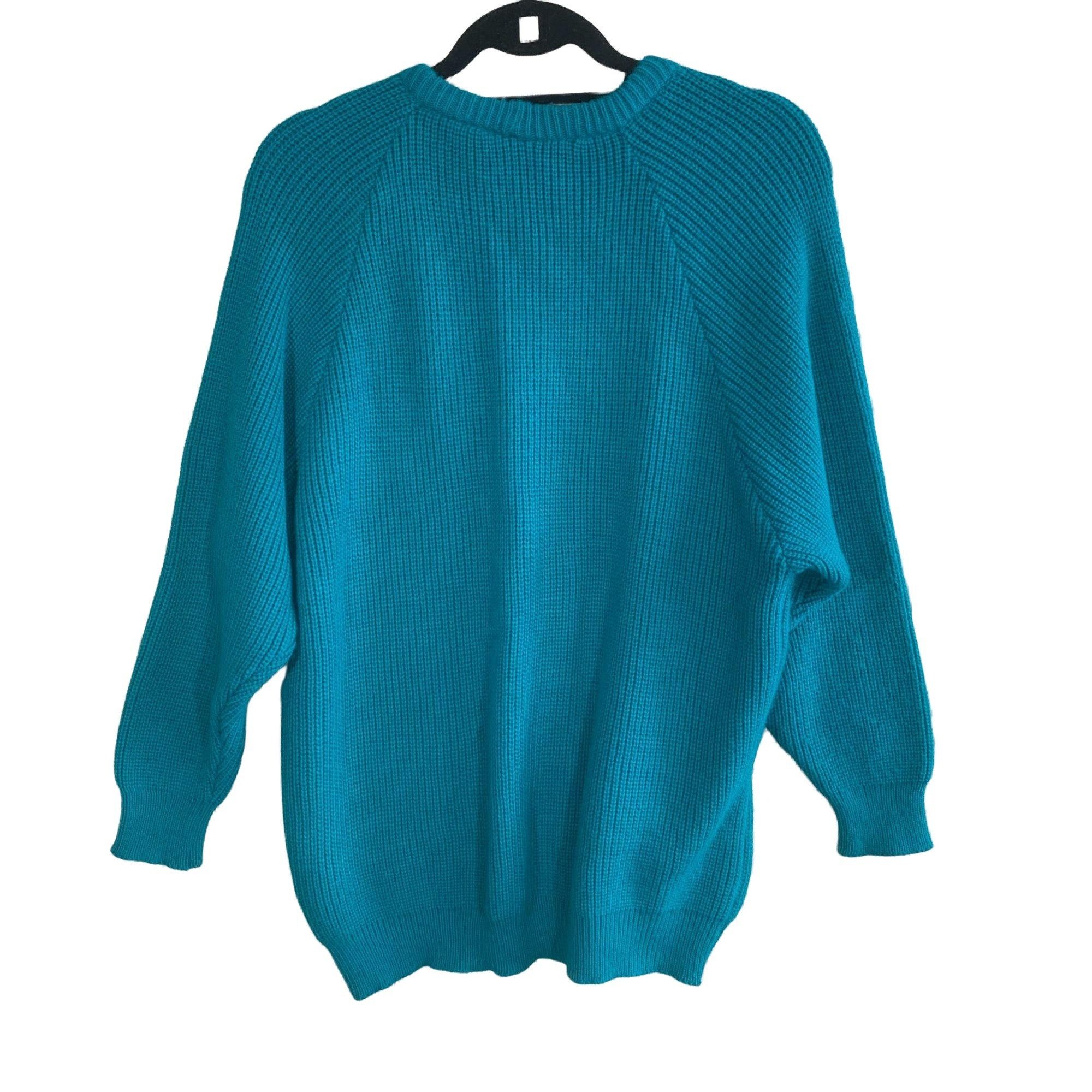 Vintage Vintage Andrew St. John Turquoise Sweater Cardigan S Size S / US 4 / IT 40 - 5 Thumbnail
