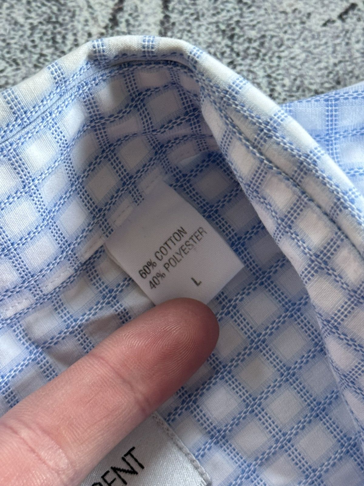 Yves Saint Laurent Yves Saint Laurent YSL L/size Chekered shirt button up polo Size US L / EU 52-54 / 3 - 6 Thumbnail